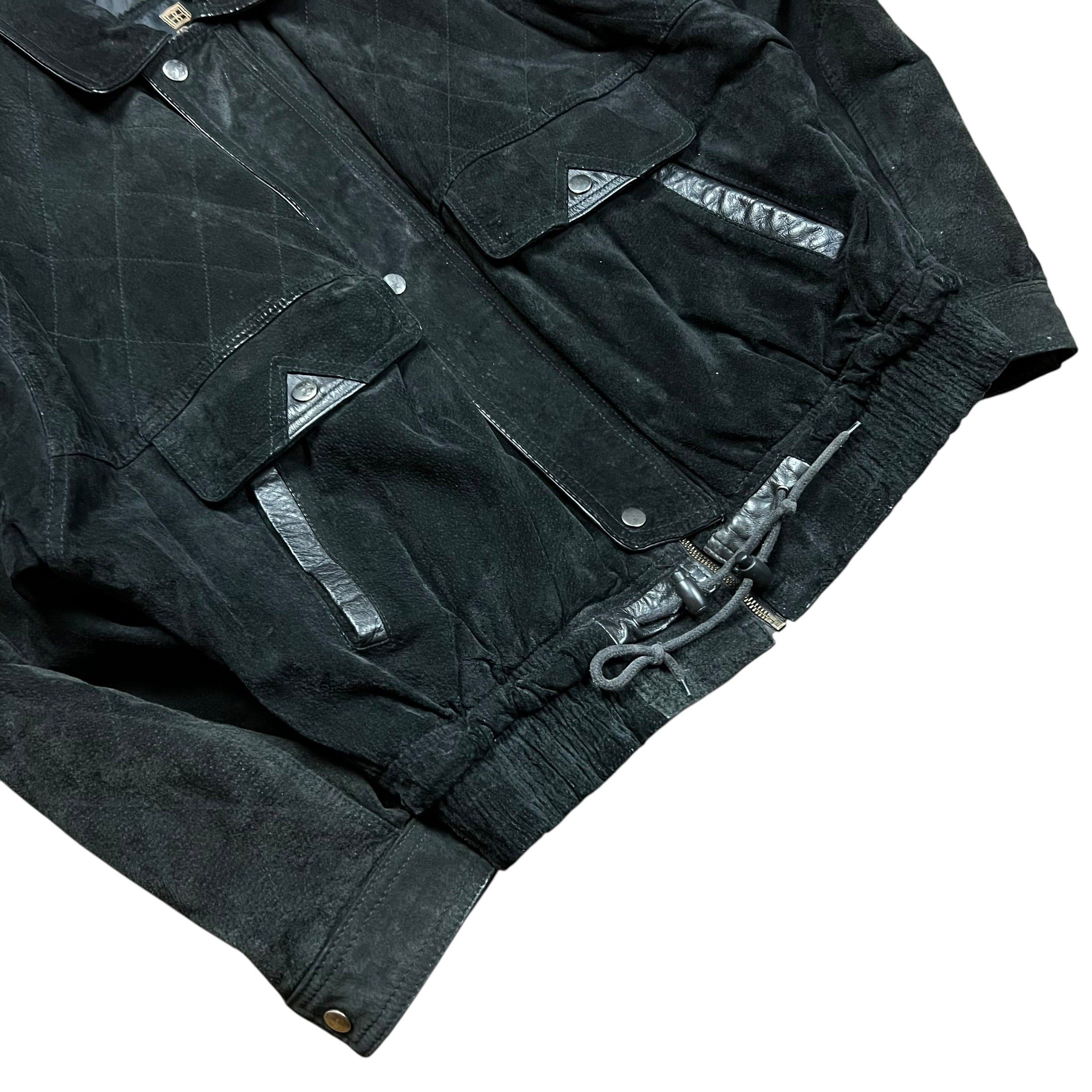 Vintage Byrnes & Baker Black Leather Bomber Jacket - M Size US M / EU 48-50 / 2 - 2 Thumbnail