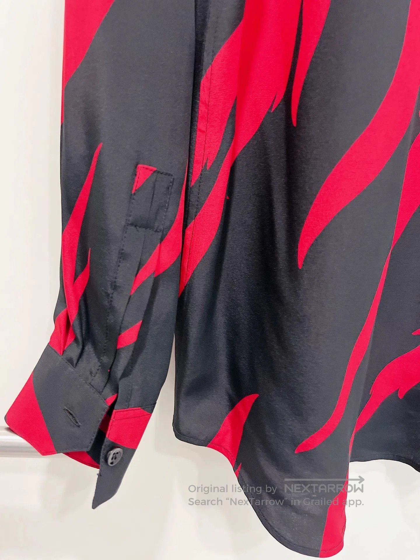 Saint Laurent Paris Saint Laurent Red Black Flame Shirt. Size US M / EU 48-50 / 2 - 6 Thumbnail