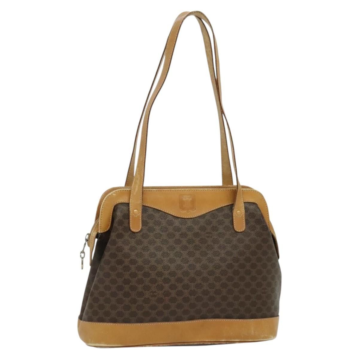 Celine CELINE Macadam Canvas Cicada Shoulder Bag Pvc Leather Brown Size ONE SIZE - 1 Thumbnail