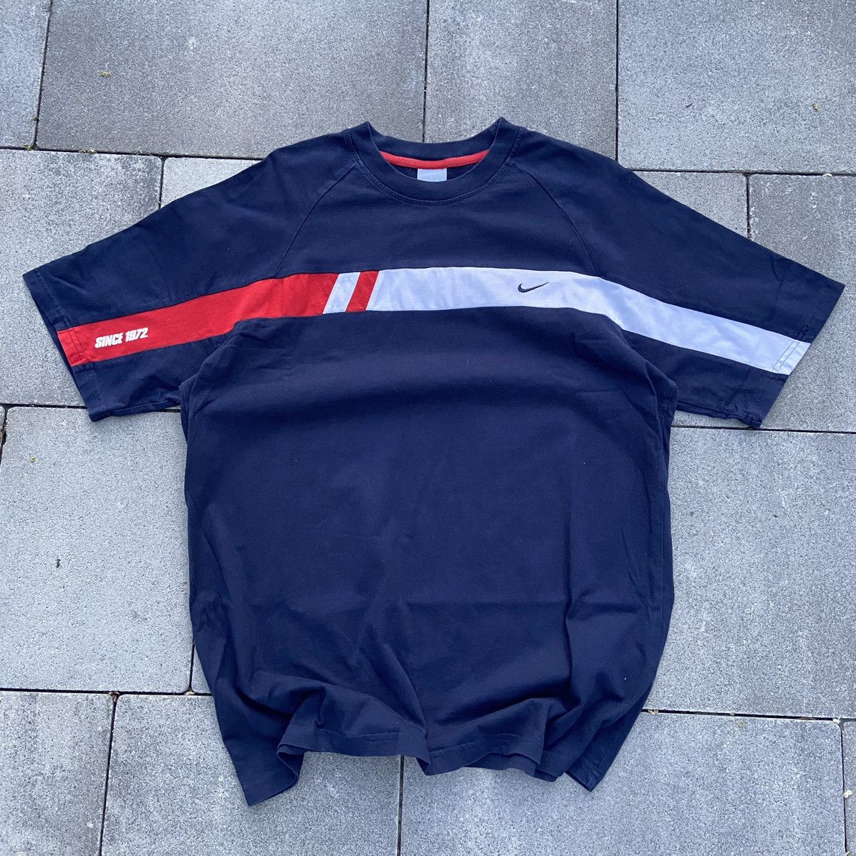 Nike × Vintage 📌 Vintage Nike Small Swoosh Baggy T-Shirt Size US XL / EU 56 / 4 - 3 Thumbnail