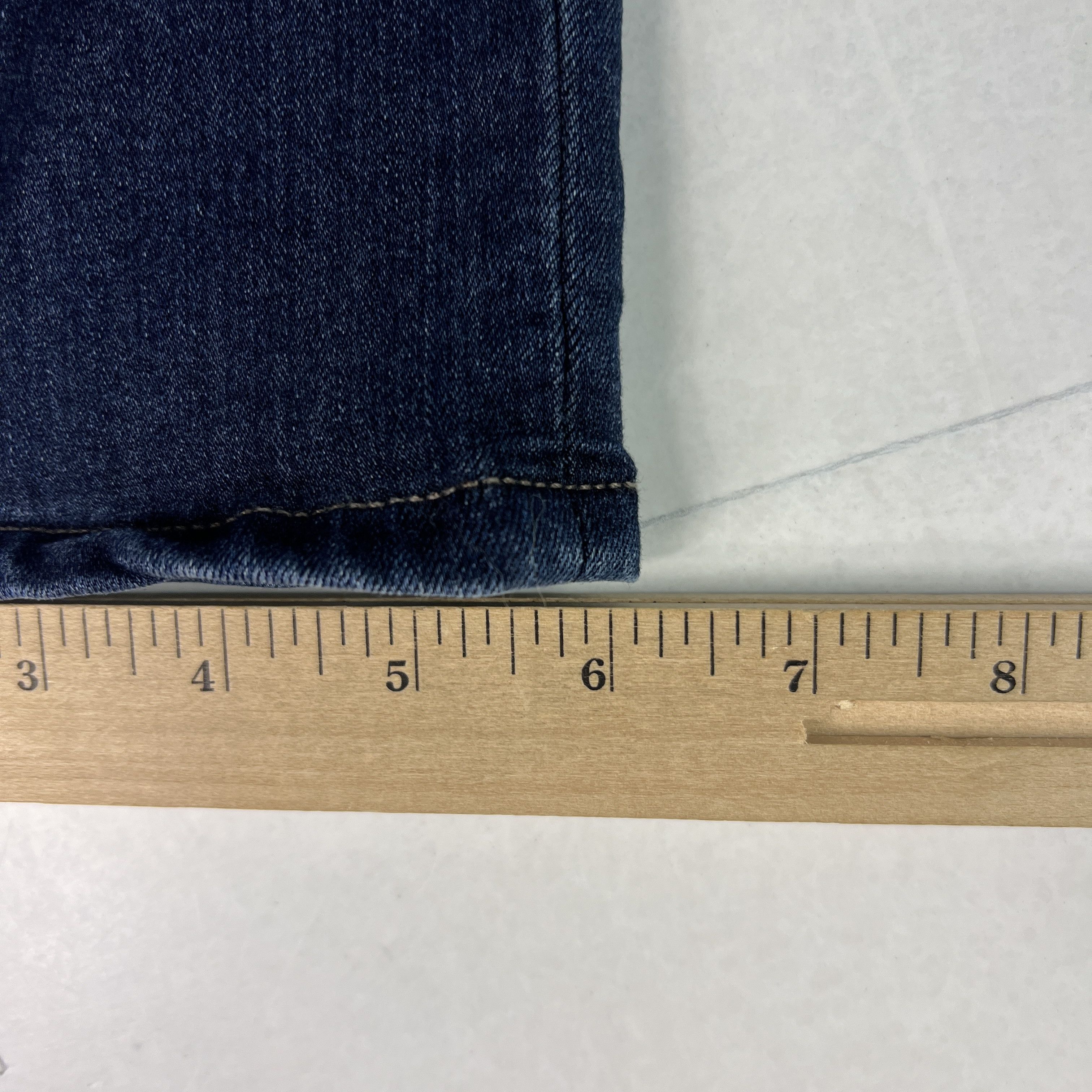 Paige Paige Jeans Lennox Slim Fit Straight Dark Blue Stretch Denim Size US 28 / EU 44 - 13 Thumbnail