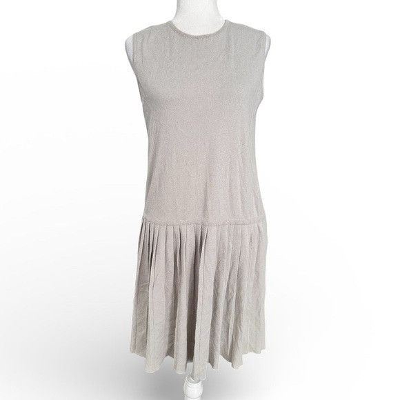 Vintage Vintage Beige Button-Up Knit Cardigan and Drop Waist Pleated Size M / US 6-8 / IT 42-44 - 3 Thumbnail