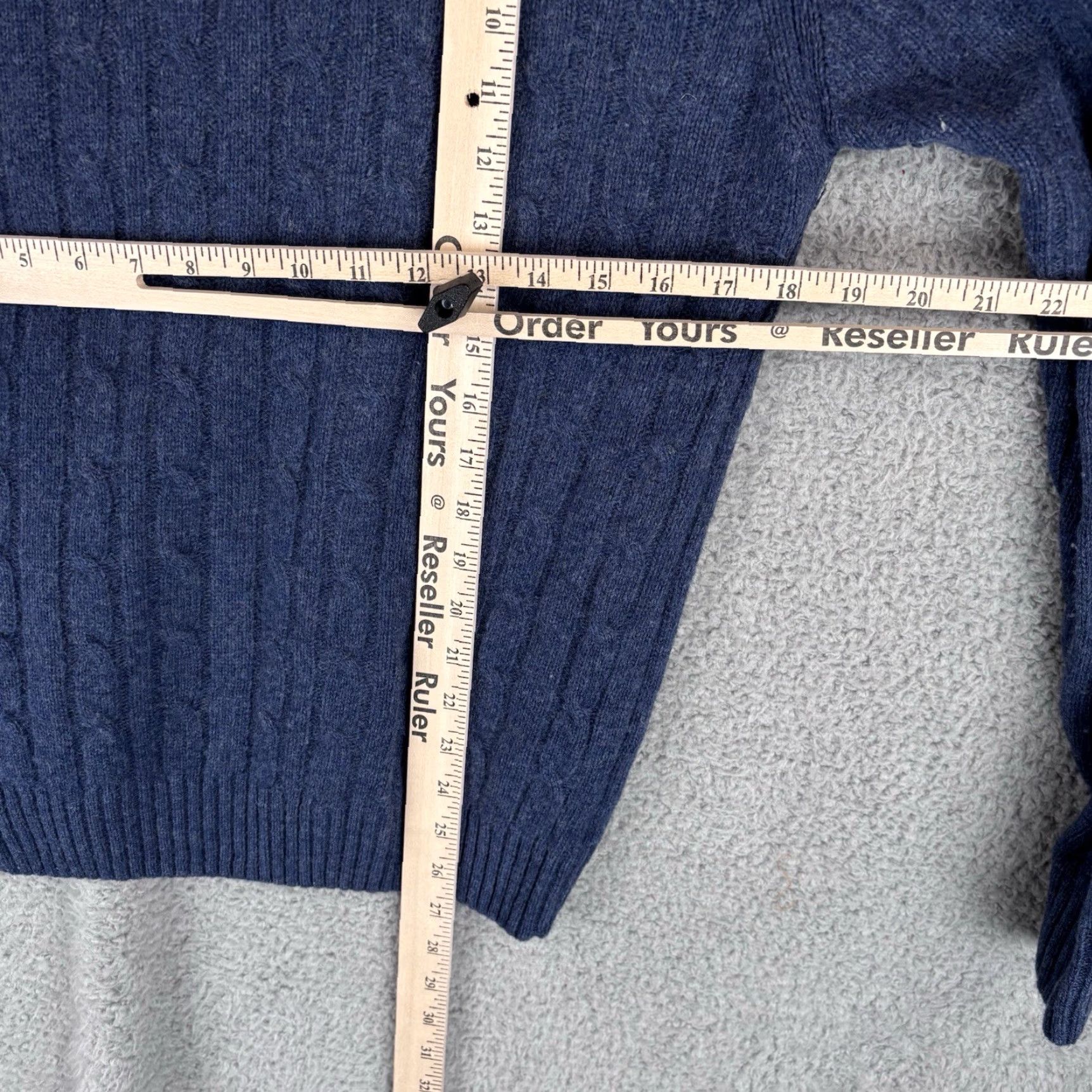 Vintage Daniele Blasi Sweater Mens Small Blue Wool 1/4 Zip Mock Neck Long Sleeve Solid Pullover Casual Winter Spring Italy Size US S / EU 44-46 / 1 - 6 Thumbnail
