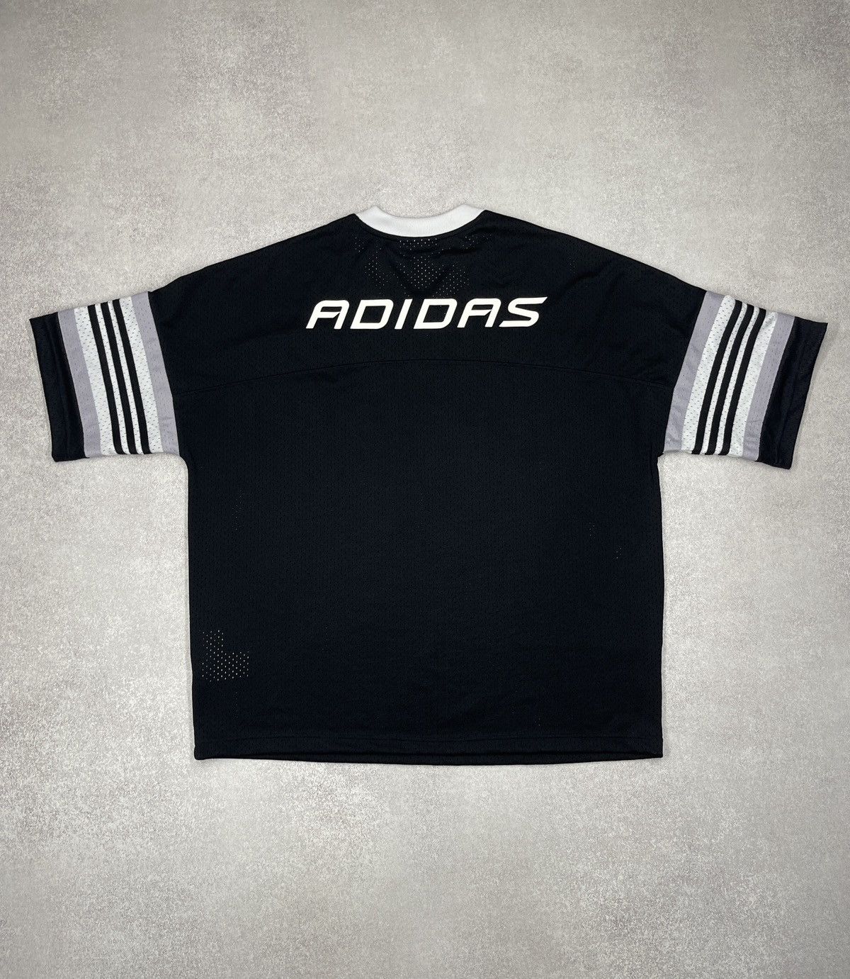 Adidas Mens Adidas Sports Jersey Black Double Big Logo Size US L / EU 52-54 / 3 - 8 Thumbnail