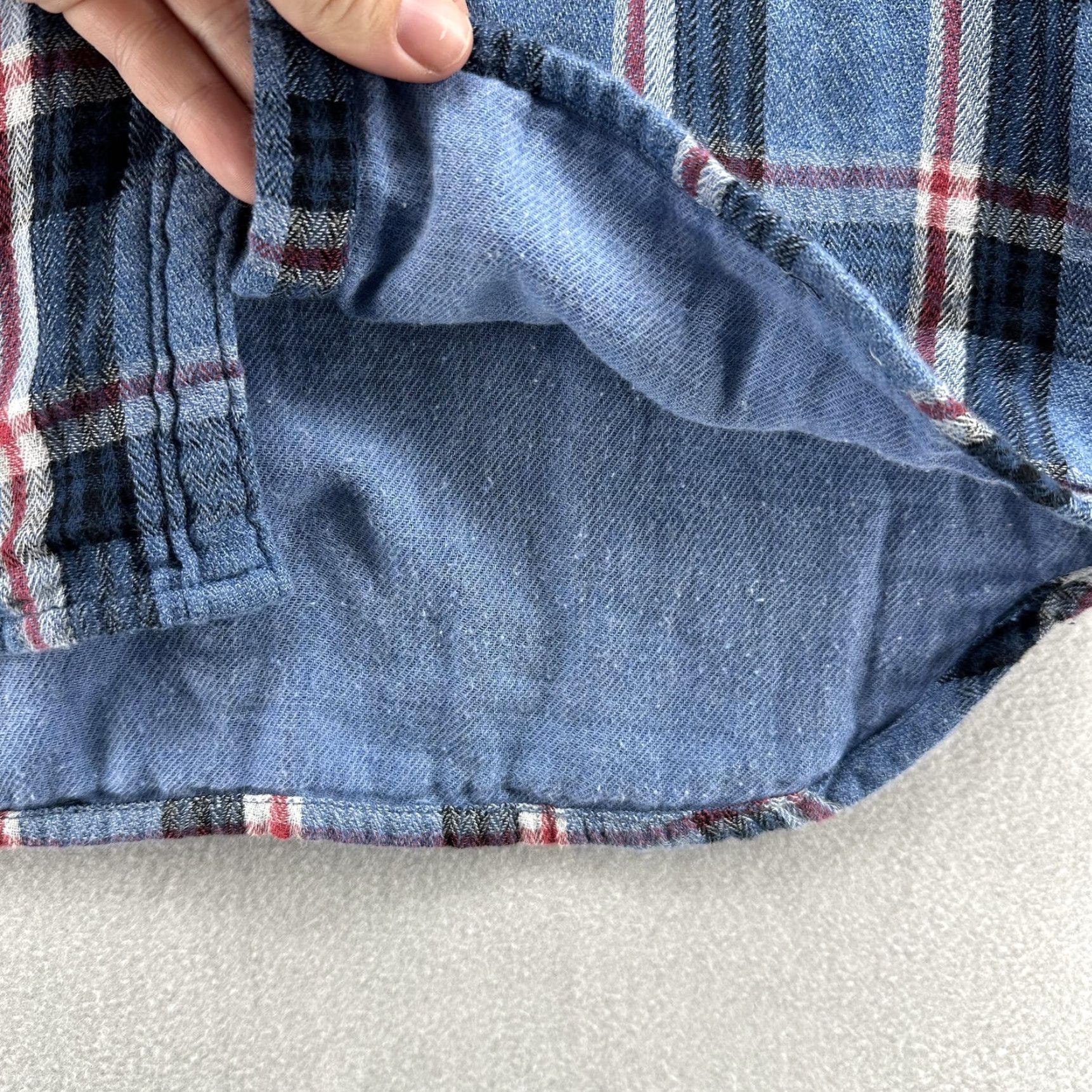 Madewell Madewell Flannel Shirt Womens XS Blue Plaid Button Front Cotton Long Sleeve Size XS / US 0-2 / IT 36-38 - 3 Thumbnail