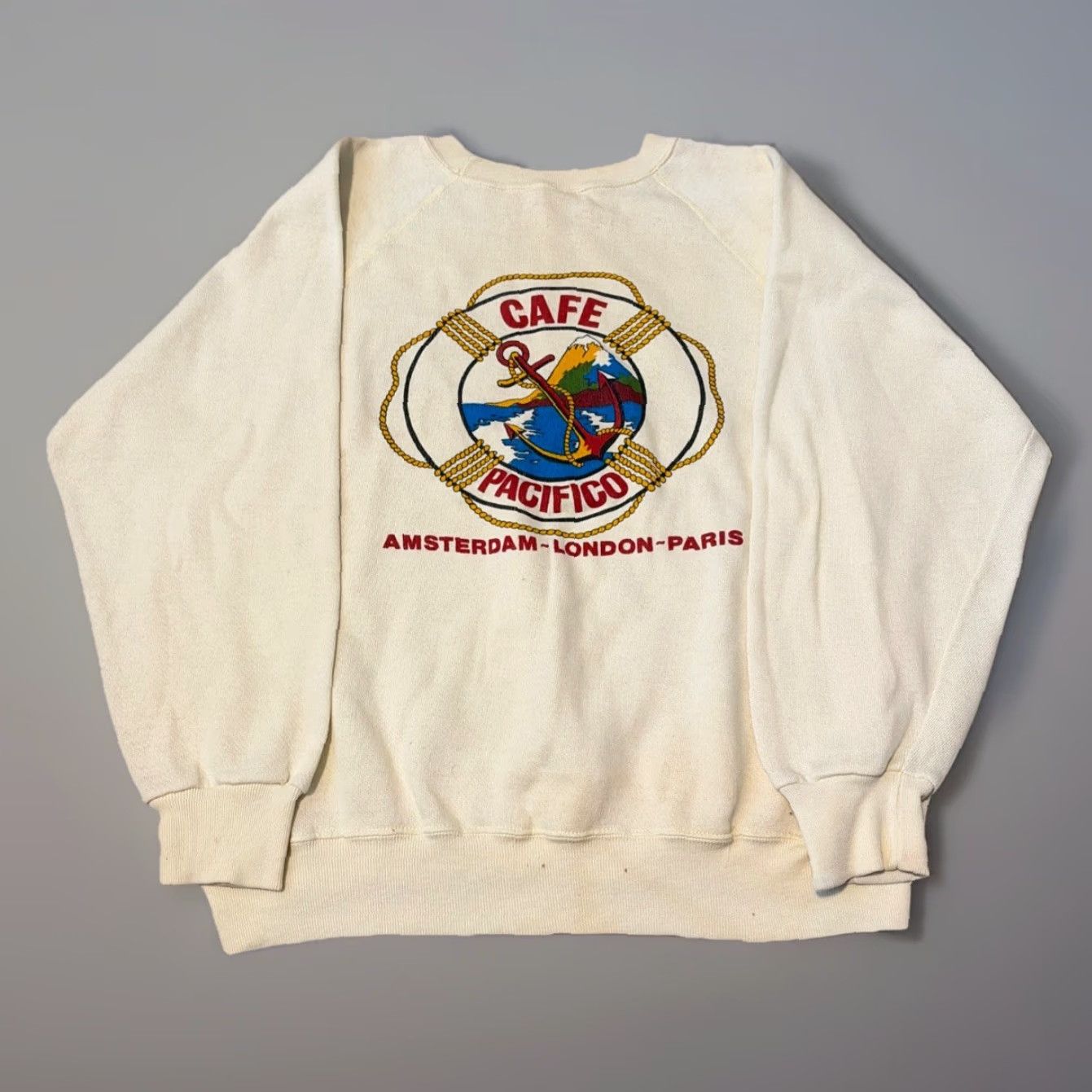 Vintage VINTAGE Cafe Pacifico London Crewneck Sweatshirt XL White Unisex Adults Size US XL / EU 56 / 4 - 2 Thumbnail