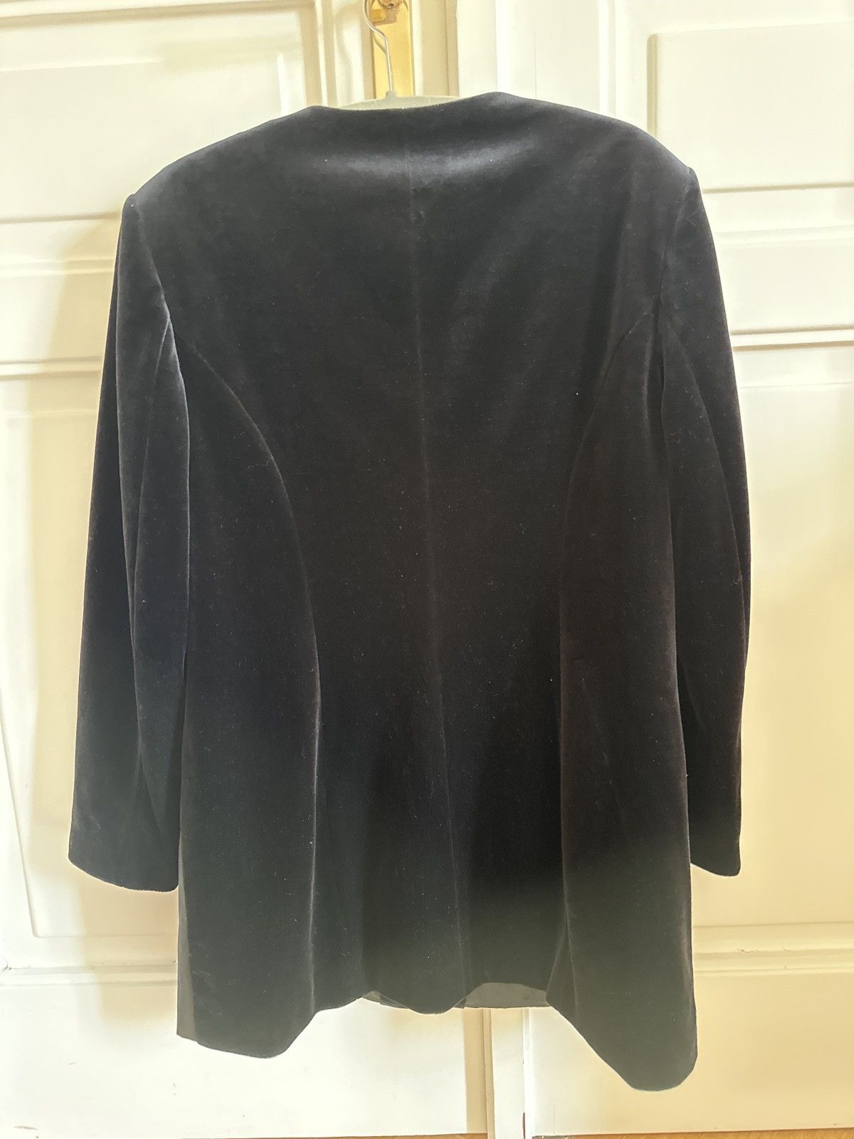 Other Black velvet & silk vintage blazer Size L / US 10 / IT 46 - 5 Thumbnail