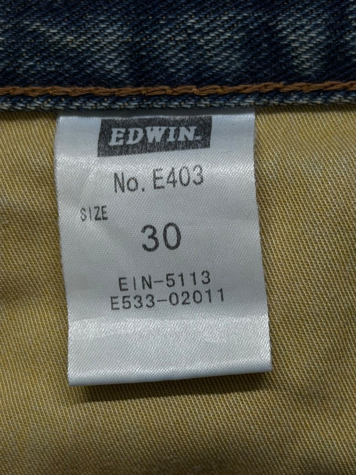 Edwin Vintage Edwin 403 Japanese Denim Jeans | Regular Straight 31 Size US 31 - 13 Thumbnail