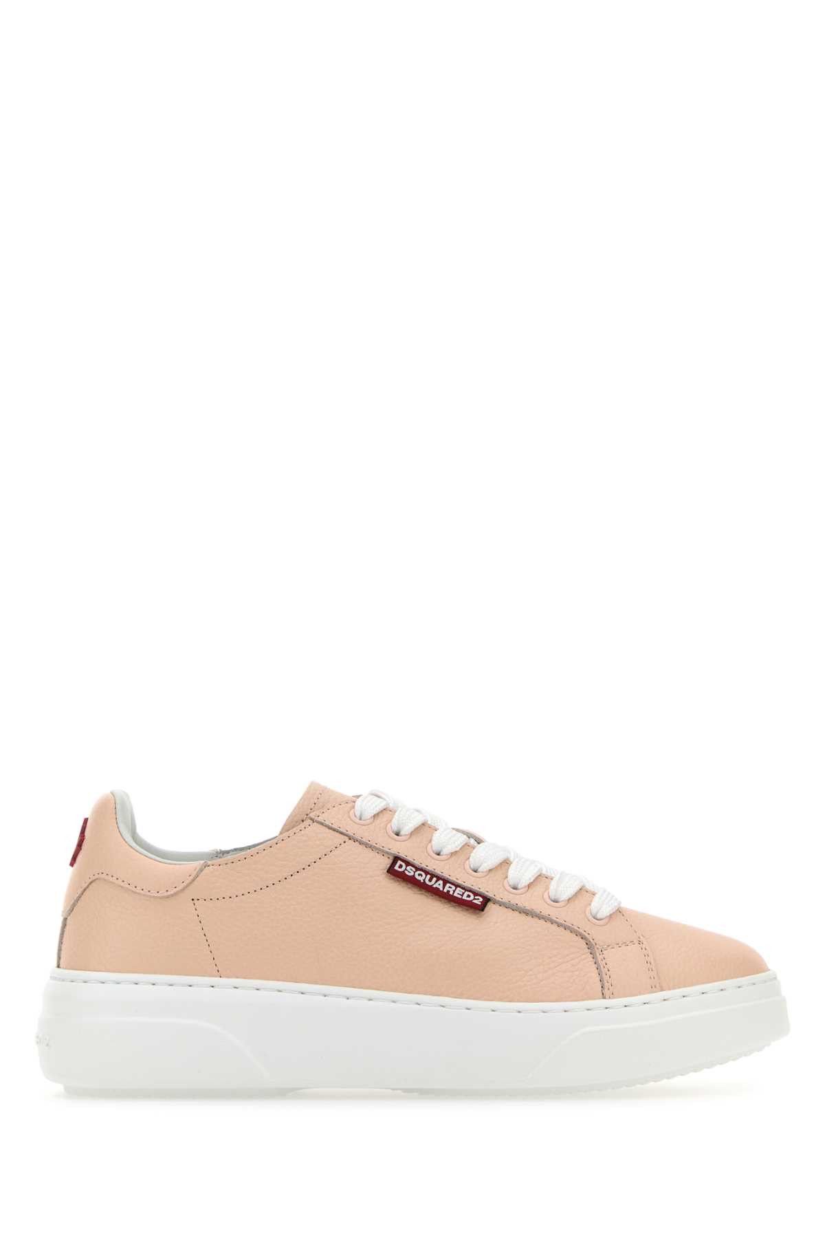 image of Dsquared2 Light Pink Leather Bumper Sneakers, Women's (Size 6)