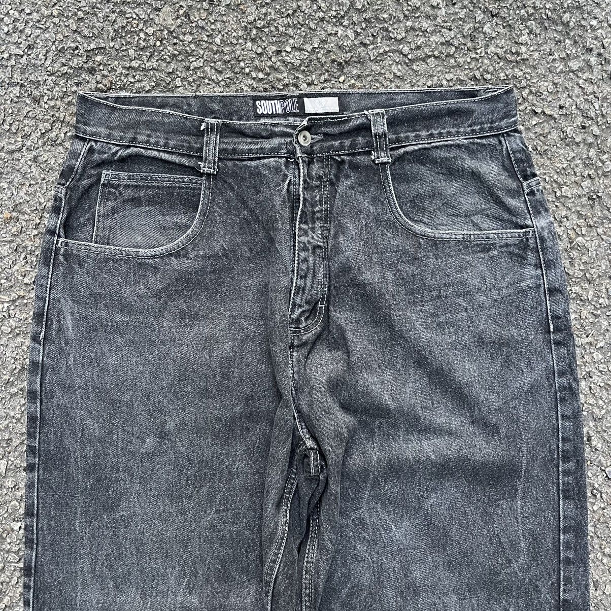 Southpole Baggy Jeans Vintage Y2K Southpole Faded Black Denim JNCO Size US 38 / EU 54 - 3 Thumbnail