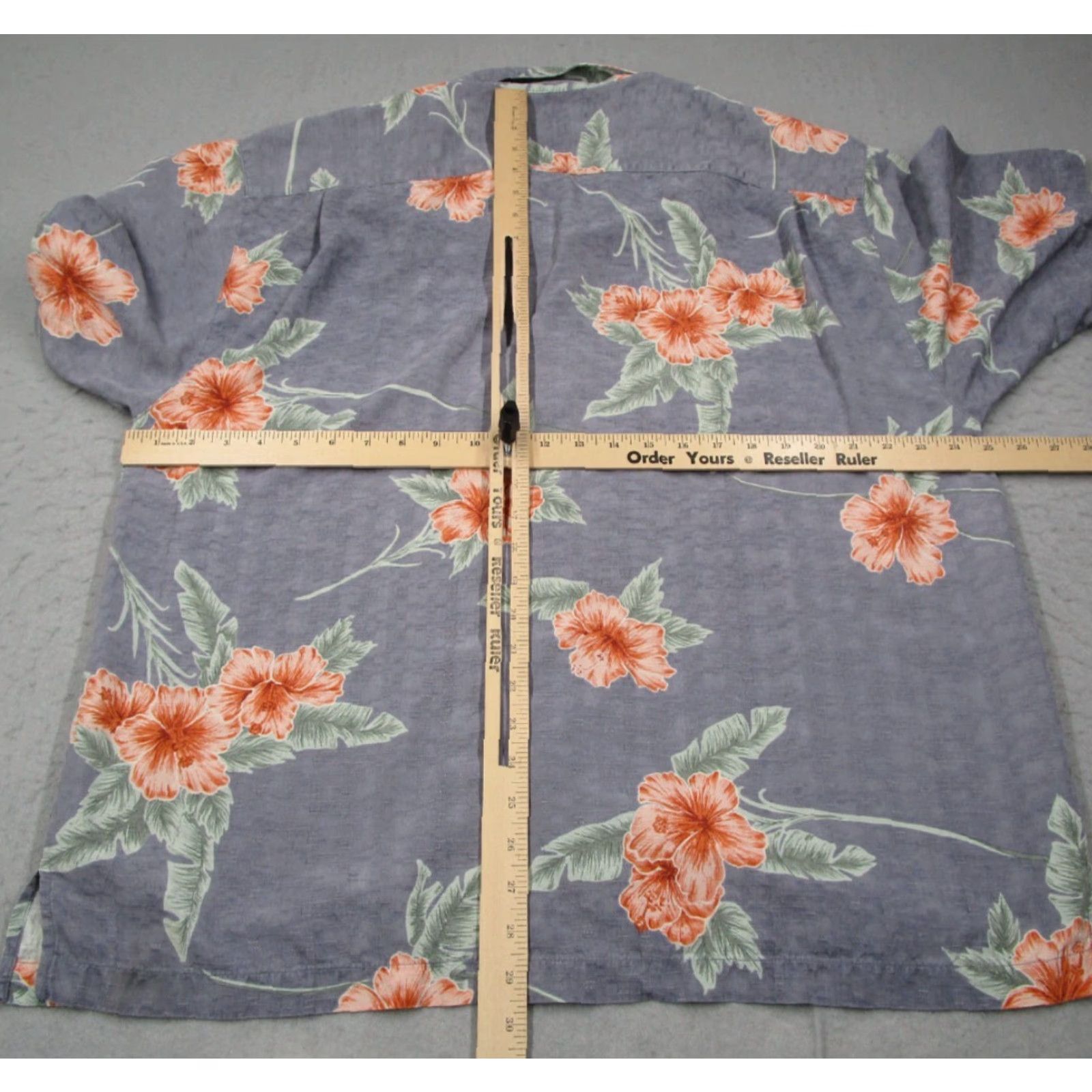 Tommy Bahama VINTAGE Tommy Bahama Shirt Mens XL Blue Silk Camp Button Up Loop Collar Hibiscus Size US XL / EU 56 / 4 - 5 Thumbnail