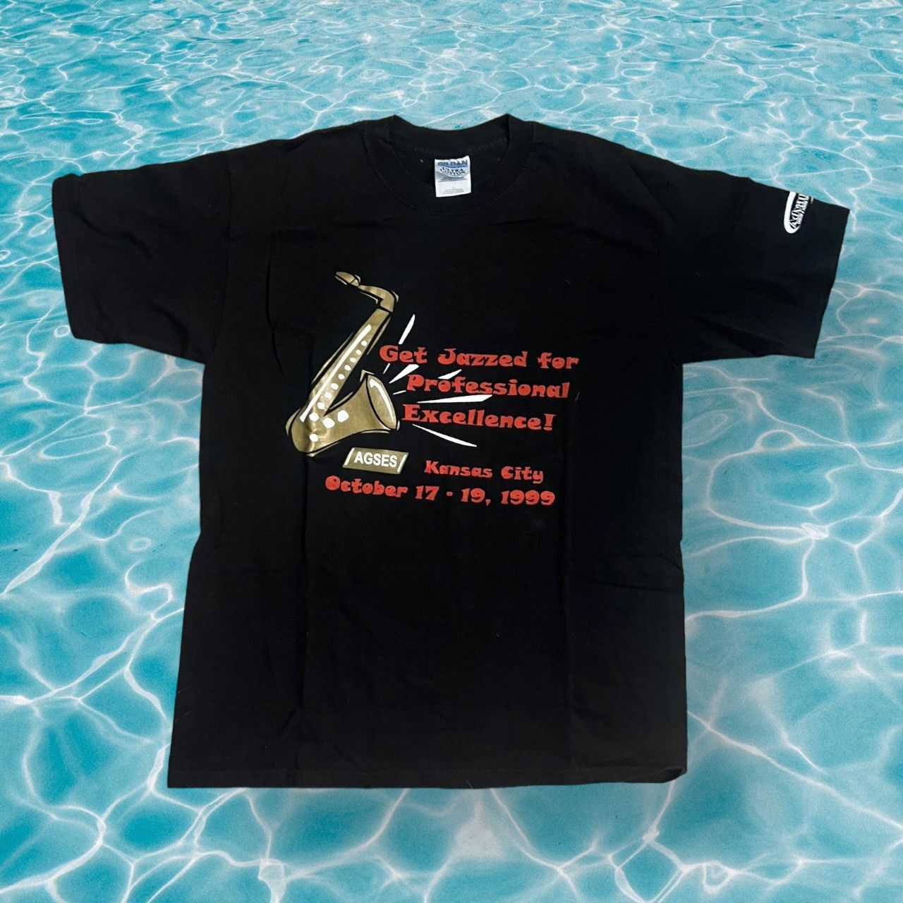 Vintage Vintage 1999 Kansas City Jazz Fest! Golden Ultra Cotton Size US L / EU 52-54 / 3 - 2 Thumbnail