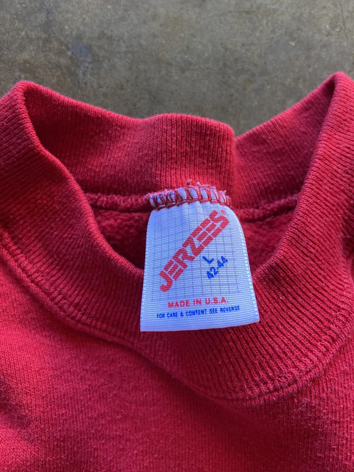 Jerzees Vintage 90s Boxy USA Made Jerzees Red Crewneck Large Size US L / EU 52-54 / 3 - 2 Thumbnail