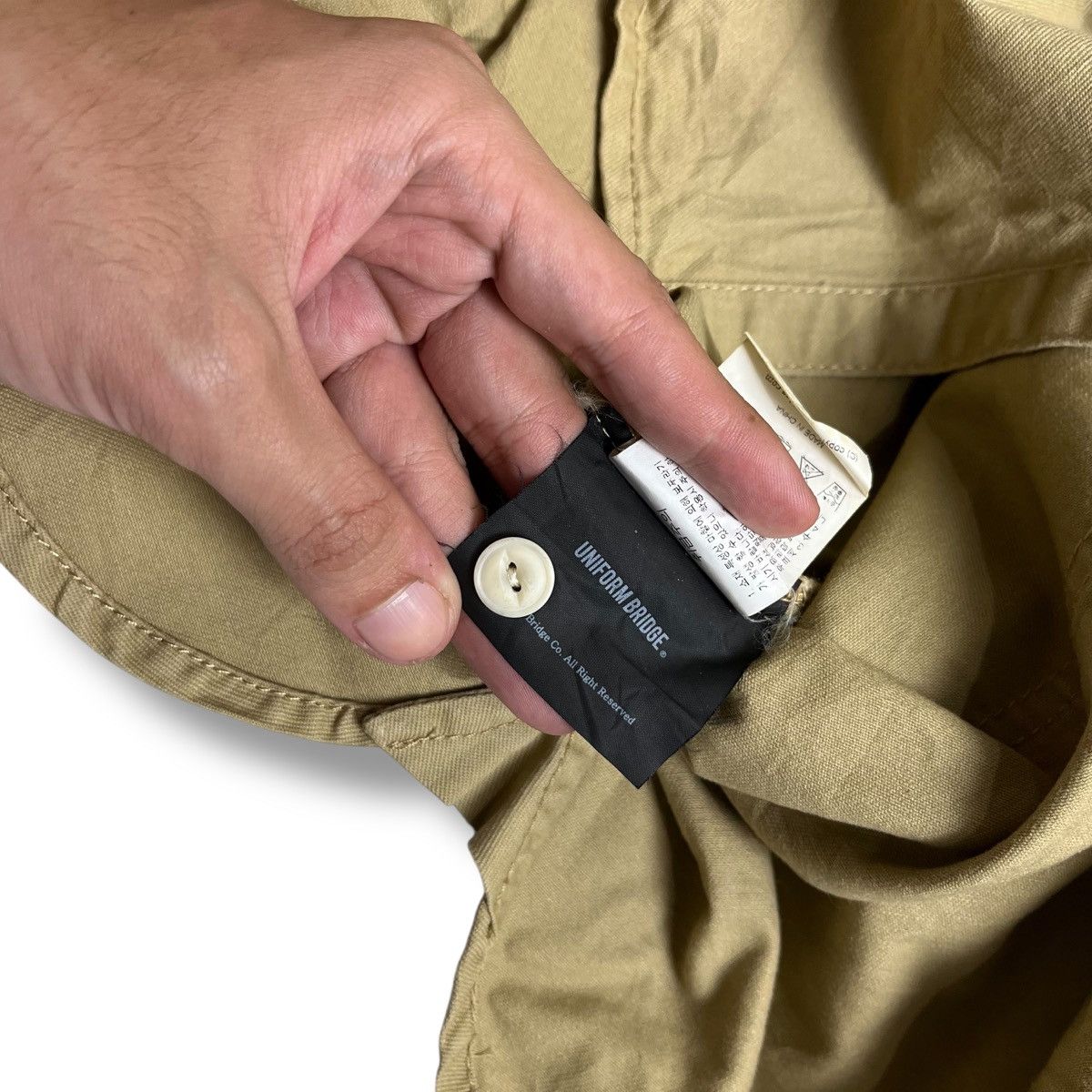 Issey Miyake Uniform Bridge Utility Pocket Button Shirt — Khaki / Size M Size US M / EU 48-50 / 2 - 8 Thumbnail