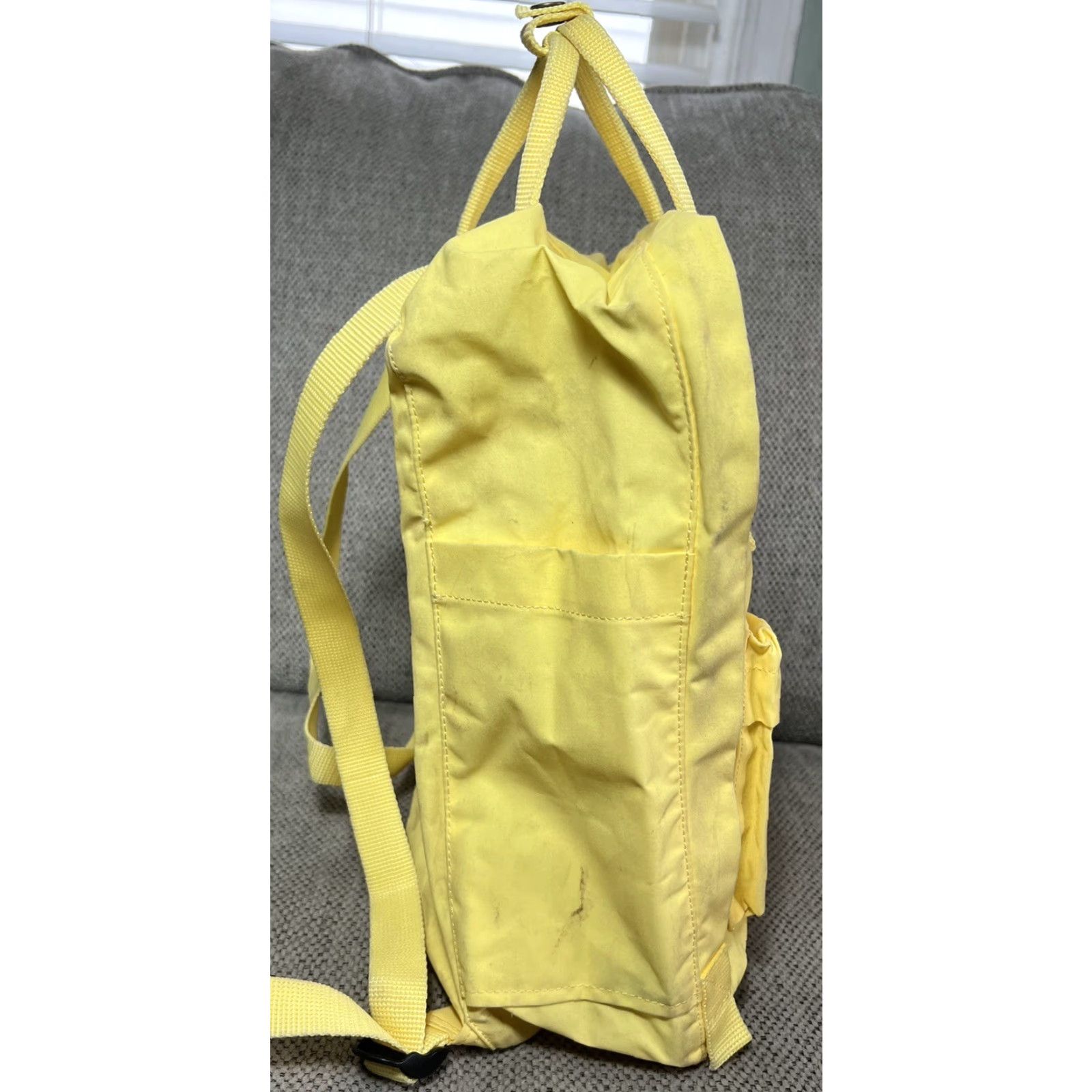 Vintage Fjällräven Kanken Backpack Yellow Waxed Canvas Day Travel Bag School Casual Unisex Adults One Size Backpack Size ONE SIZE - 3 Thumbnail