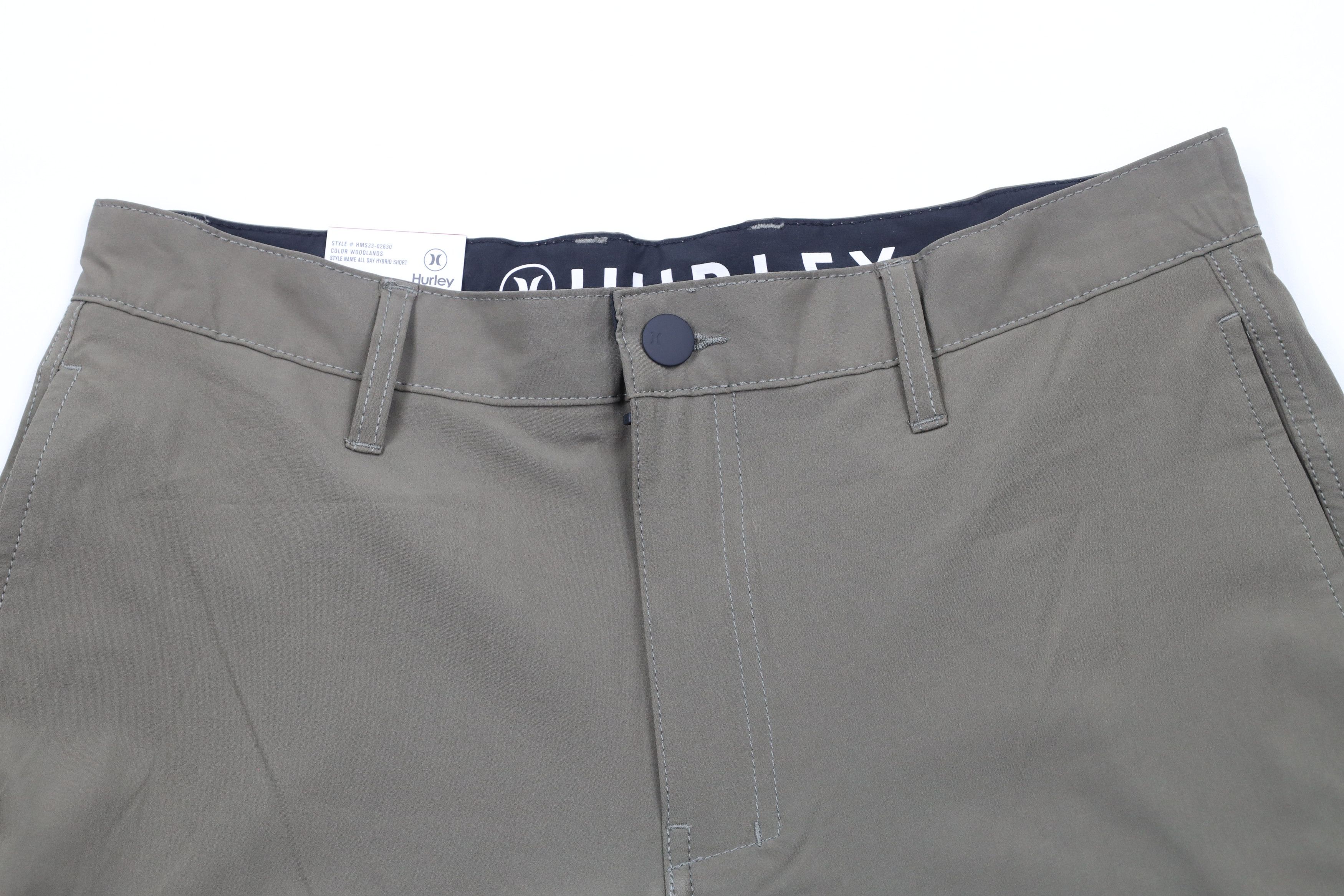 Vintage New Hurley Surfing Stretch All Day Hybrid Shorts Drab Green Size US 34 / EU 50 - 2 Thumbnail
