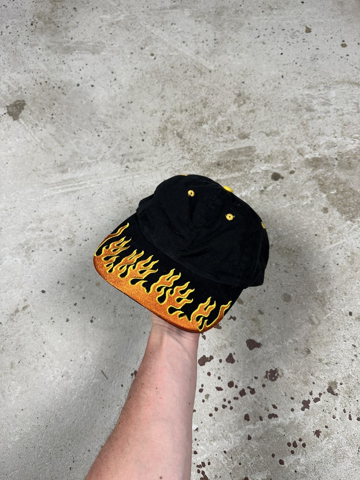 Japanese Brand Vintage Y2K Flame Red Black Racing Hat Cap Size ONE SIZE - 1 Thumbnail