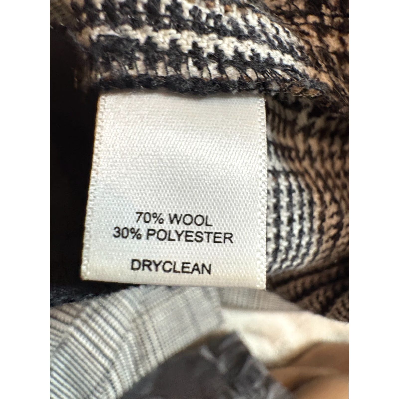 Ann Taylor Loft Wool Pants Womens Size 6 Wool Blend Check Ankle Front Zip Button Multicolor Polyester Wool Ann Taylor Regular Womens Pants Size 28" / US 6 / IT 42 - 5 Thumbnail