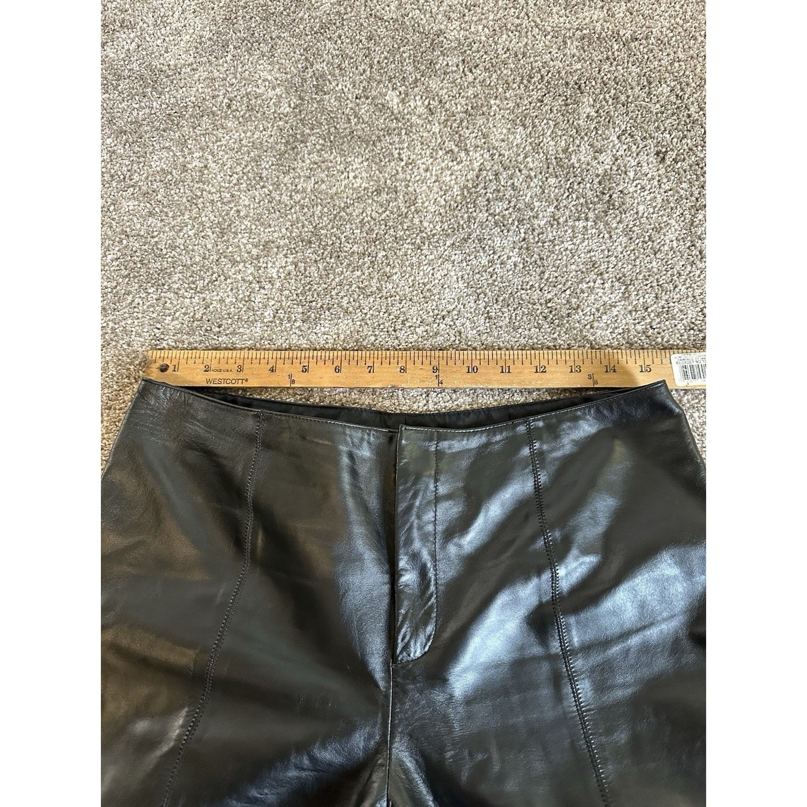 Nine West Nine West Black 100% Genuine Leather Pants Women’s Size 6 Size 28" / US 6 / IT 42 - 5 Thumbnail