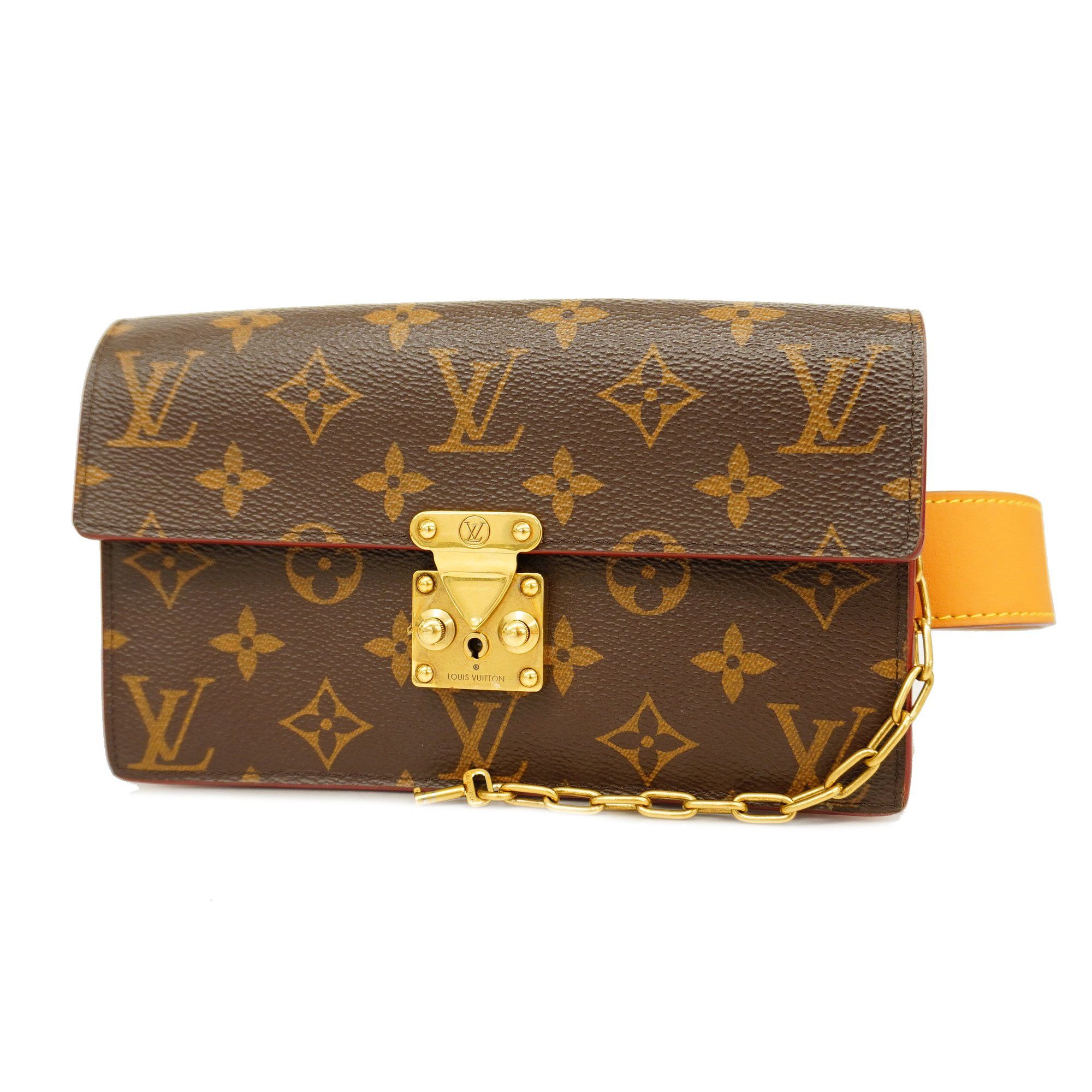 LOUIS VUITTON LOUIS VUITTON S Lock Belt Pouch GM Waist Bag M68550