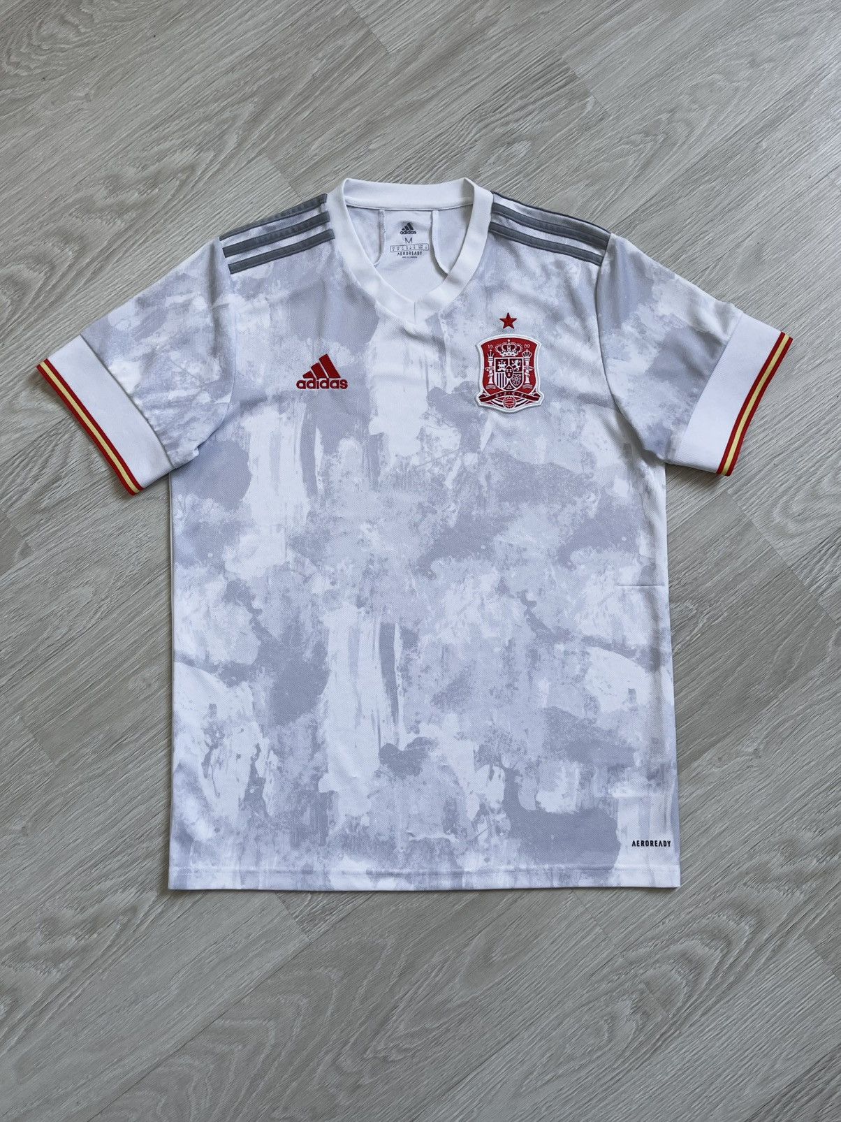 Adidas Adidas Spain 2020 Away Football Jersey Gray Camo Blokecore Size US M / EU 48-50 / 2 - 1 Thumbnail