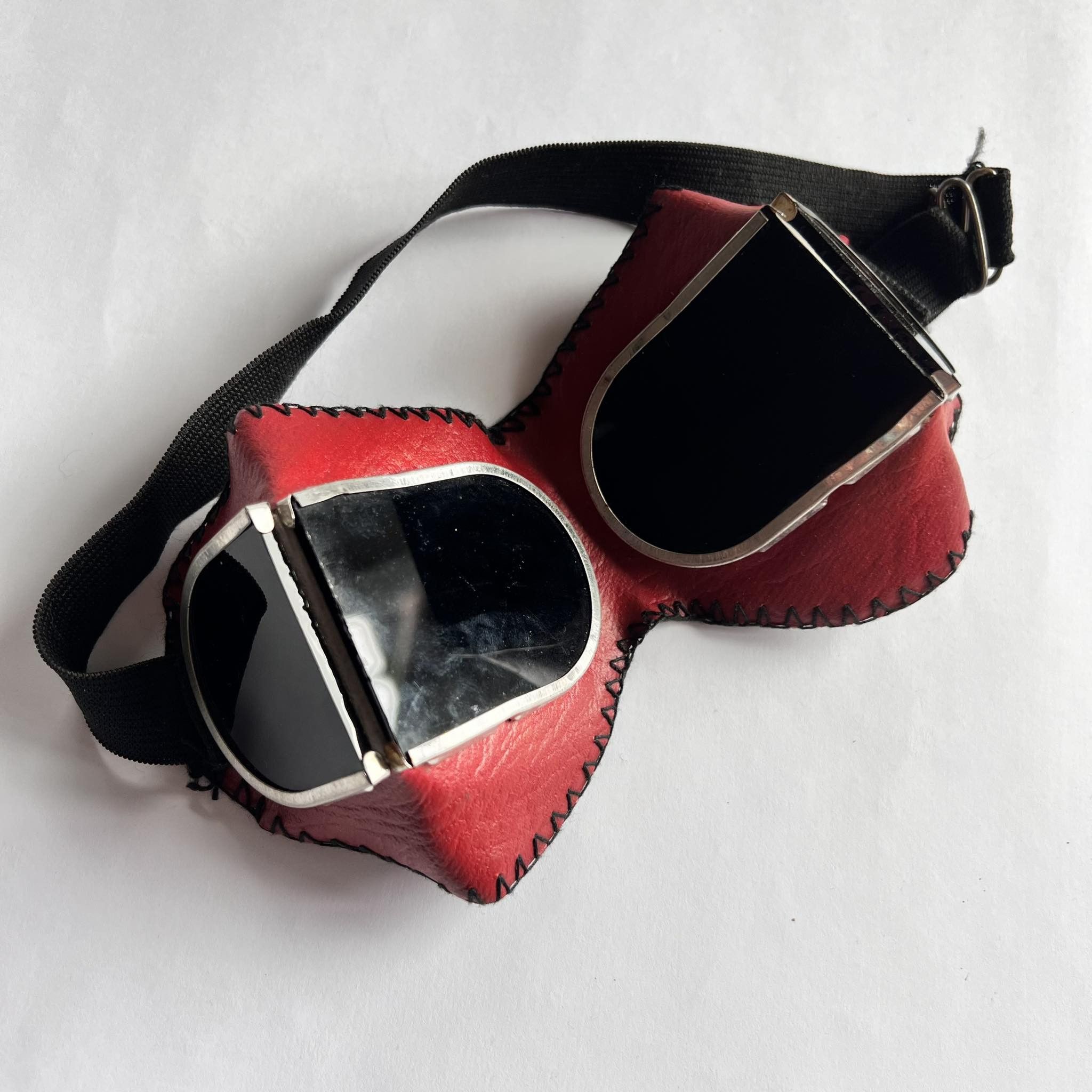 Vintage Rare Vintage USSR Welding Safety Protective Glasses Leather Size ONE SIZE - 3 Thumbnail