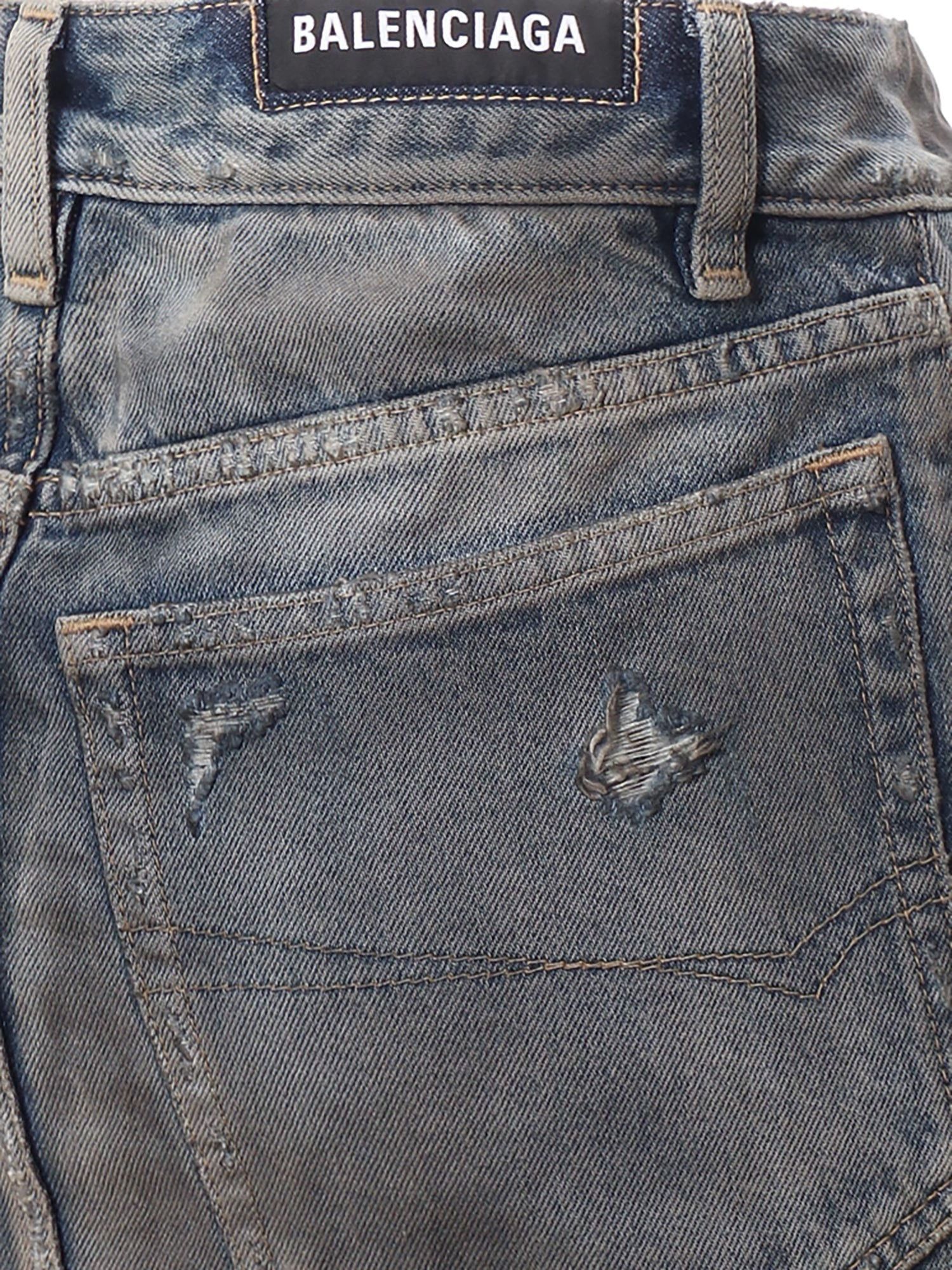 Balenciaga o1y0625 Denim Skirt in Blue Size 26" / US 2 / IT 38 - 2 Thumbnail