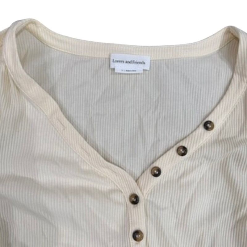 Lovers and Friends Lovers and Friends x Lindsi Lane Oliver Top in Cream, Size S Size S / US 4 / IT 40 - 4 Thumbnail