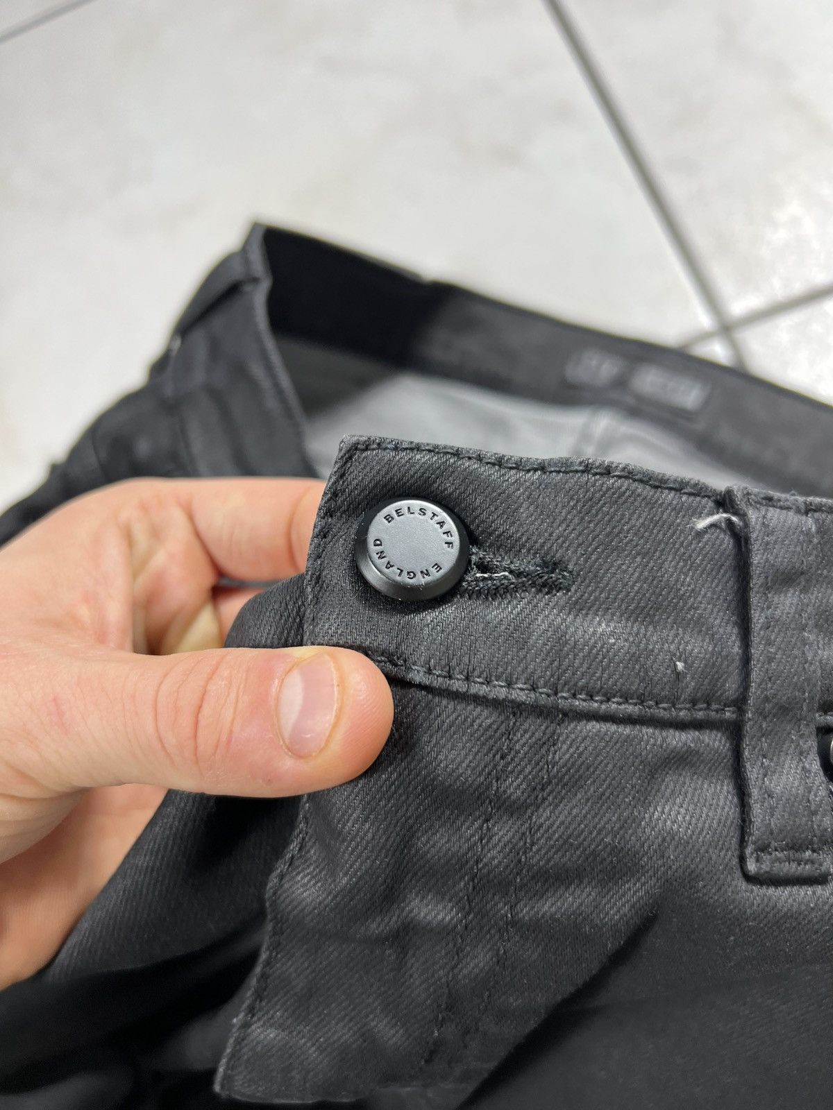Belstaff Belstaff England waxed motorcycle slim fit pants with pocket Size US 33 - 12 Thumbnail