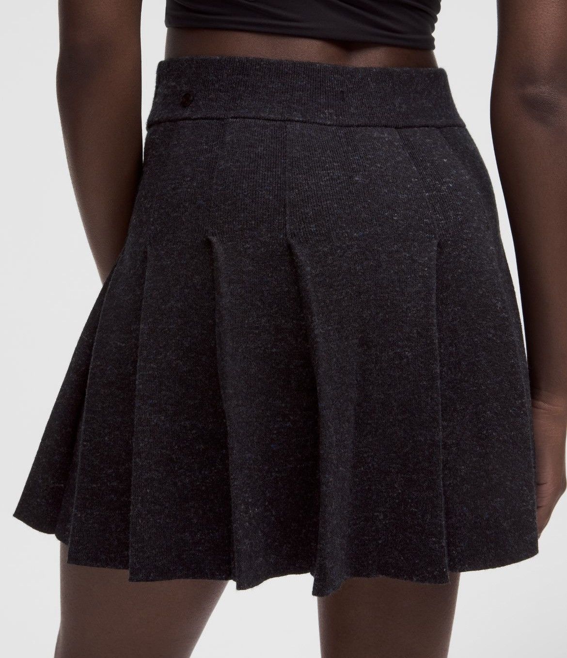 Lululemon Lululemon Ribbed Merino Wool Pleated Skirt Heathered Black Size 34" / US 12 / IT 48 - 2 Thumbnail
