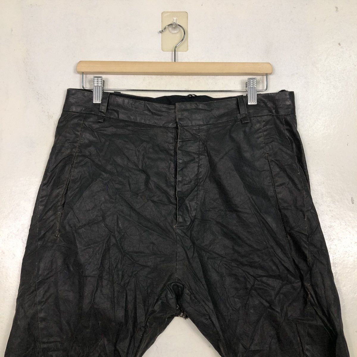 Japanese Brand Masnada Made in Italy Wax Biker Pants Parachute Bondage Size US 32 / EU 48 - 5 Thumbnail