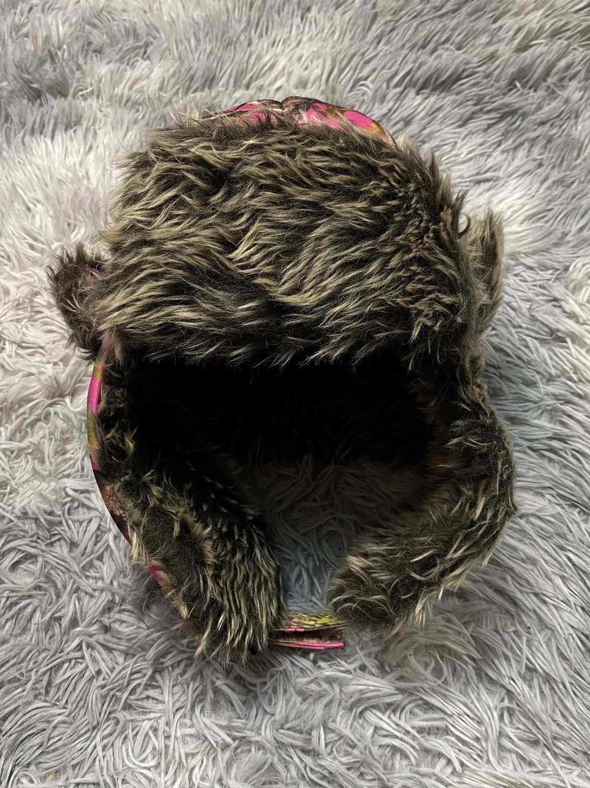 Japanese Brand Vintage Pink Camouflage Fur Hat | Japanese Brand Size ONE SIZE - 2 Thumbnail