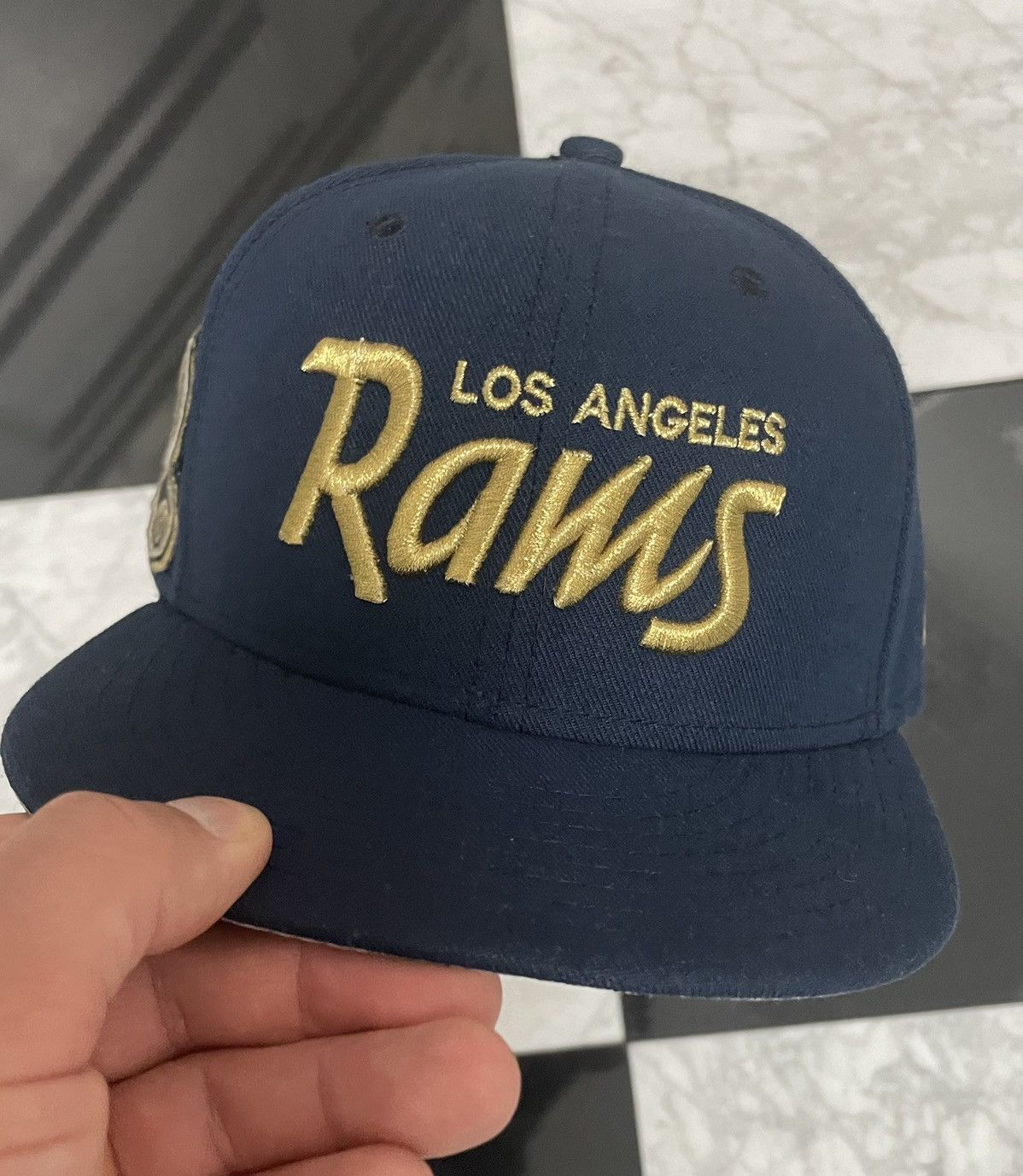 New Era 🔥 LA Rams fitted vintage logo 6 7/8 this could be vintage Size ONE SIZE - 2 Thumbnail