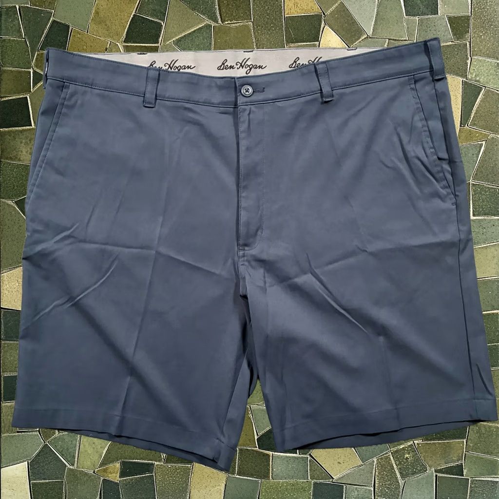 Ben Hogan Shorts Mens 40 Blue Golf Performance Stretch Flat Front High Rise, Men's