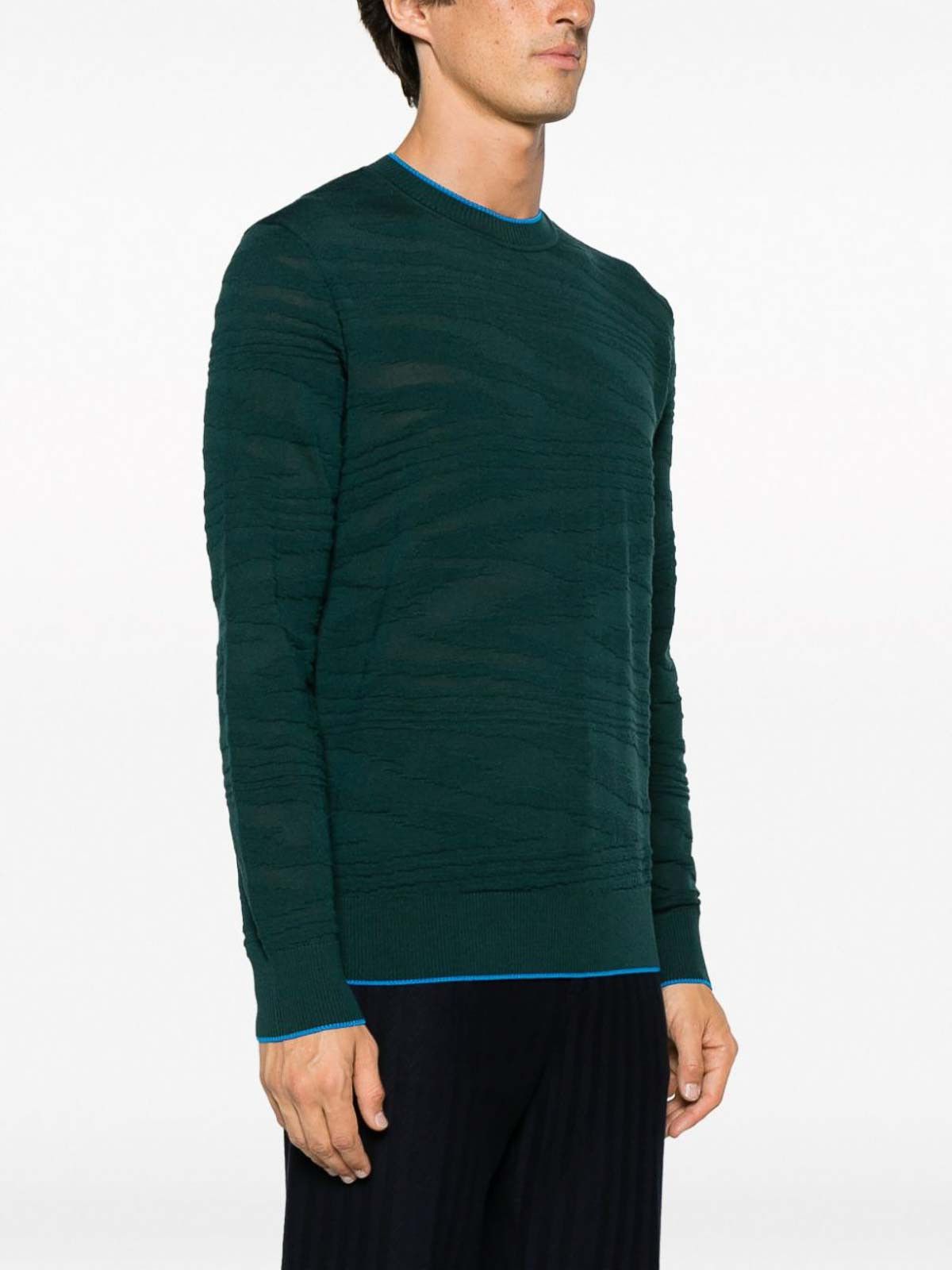 Missoni o1y0225 Crewneck Sweater in Dark Green Size US M / EU 48-50 / 2 - 2 Thumbnail