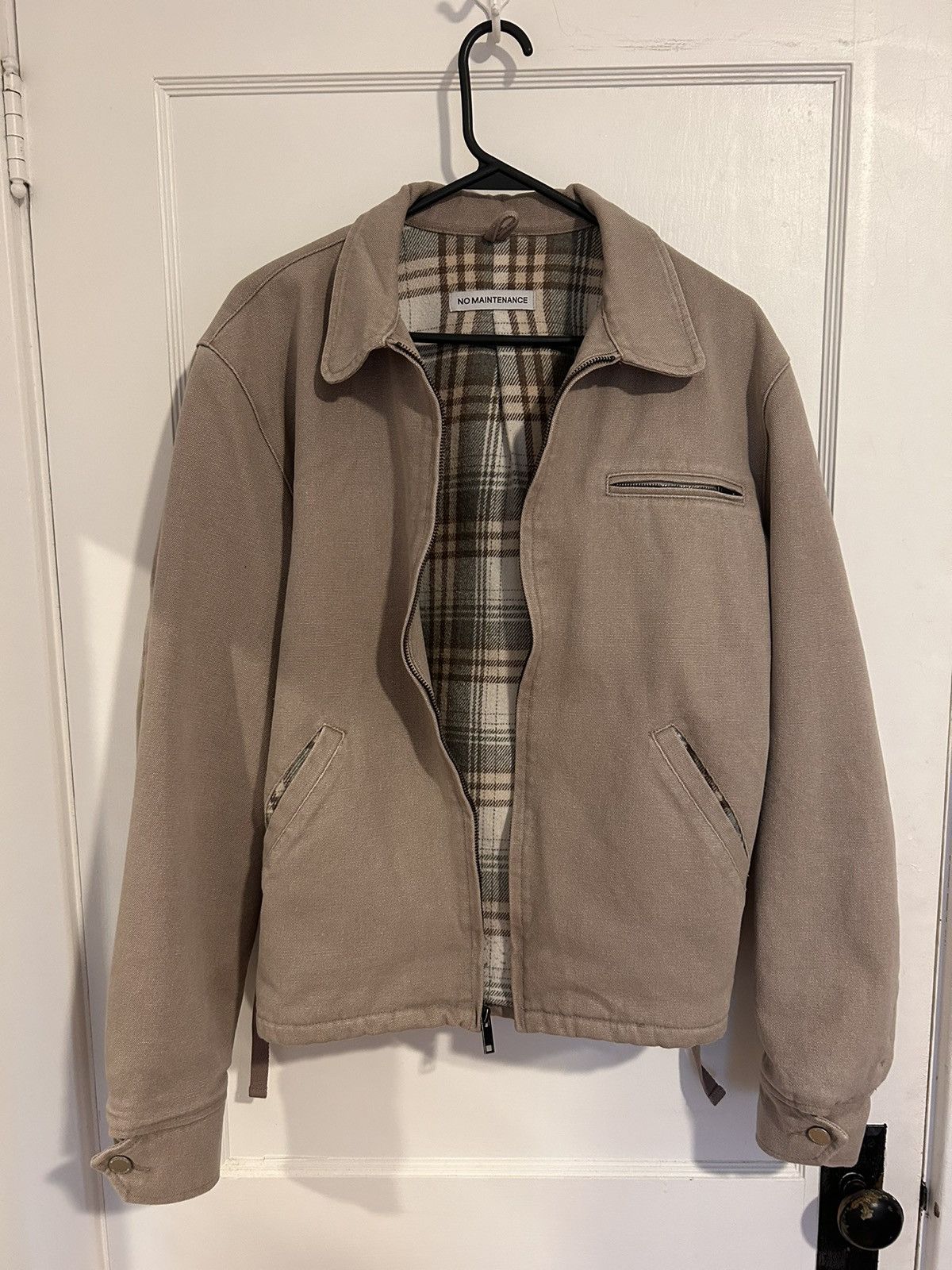 image of No Maintenance Canvas Mechanic Jacket in Grey, Men's (Size Medium)