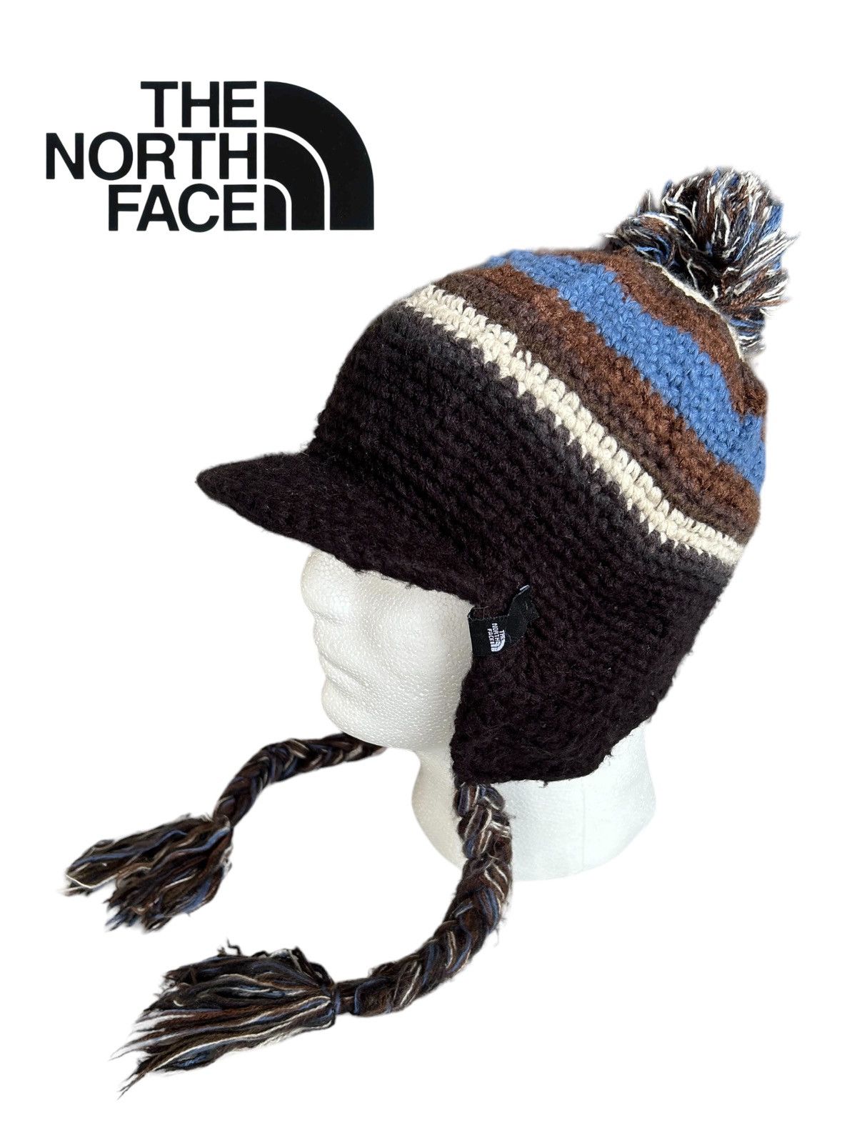 Japanese Brand × The North Face The North Face Multicolur knitted Earflap Beanie Hats Size ONE SIZE - 2 Thumbnail