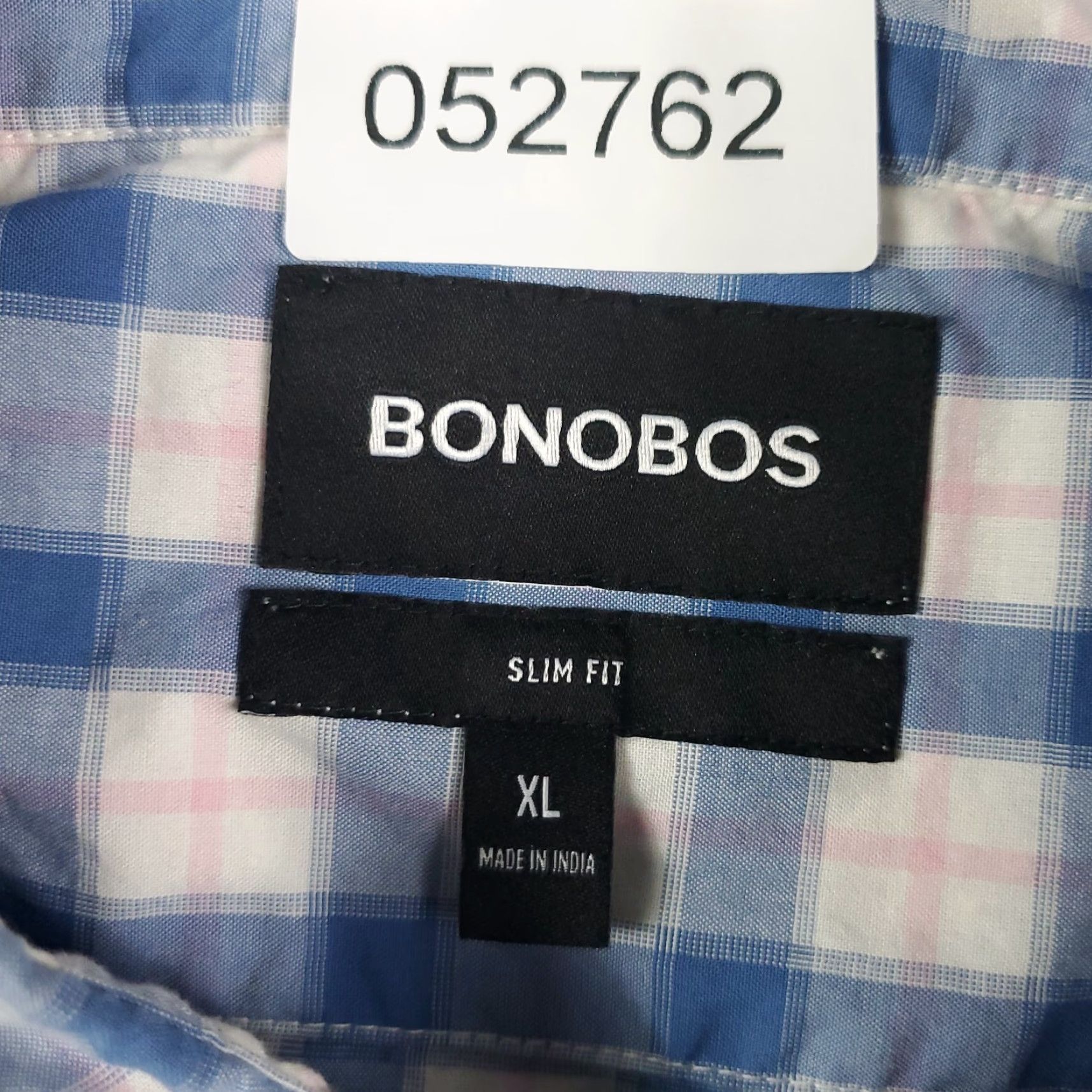 Bonobos Bonobos Shirt Mens XL Blue Plaid Slim Fit Button Up Long Sleeve Size US XL / EU 56 / 4 - 6 Thumbnail