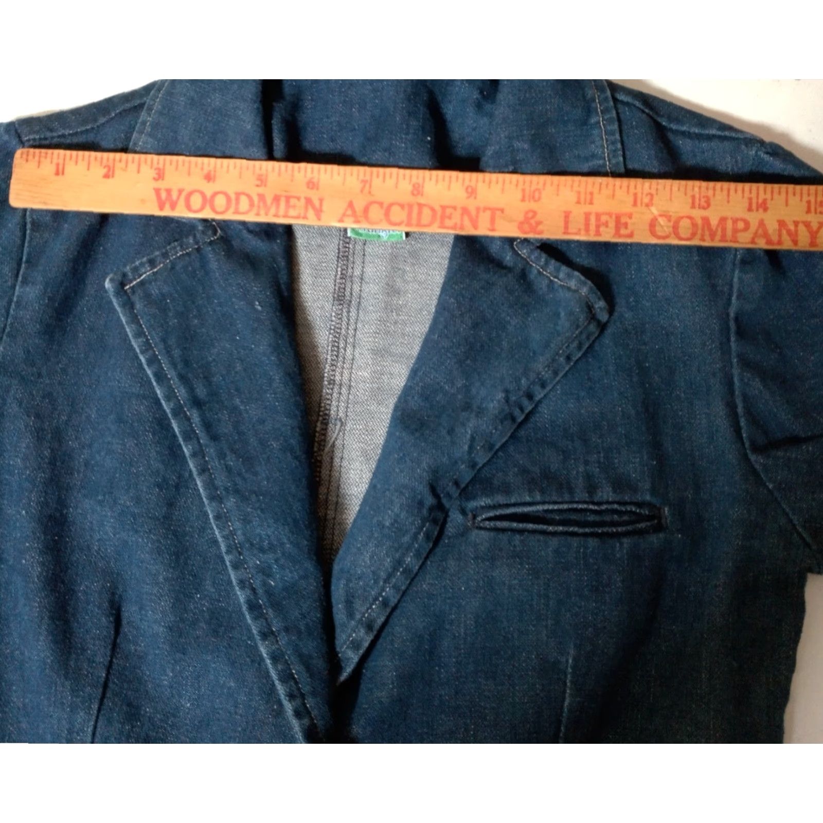 Wrangler VINTAGE Wrangler Blazer Denim Jacket Women Short 7 Blue Indigo Western Office Wear Jean Blazer Fall/Winter Women Size 28" / US 6 / IT 42 - 4 Thumbnail