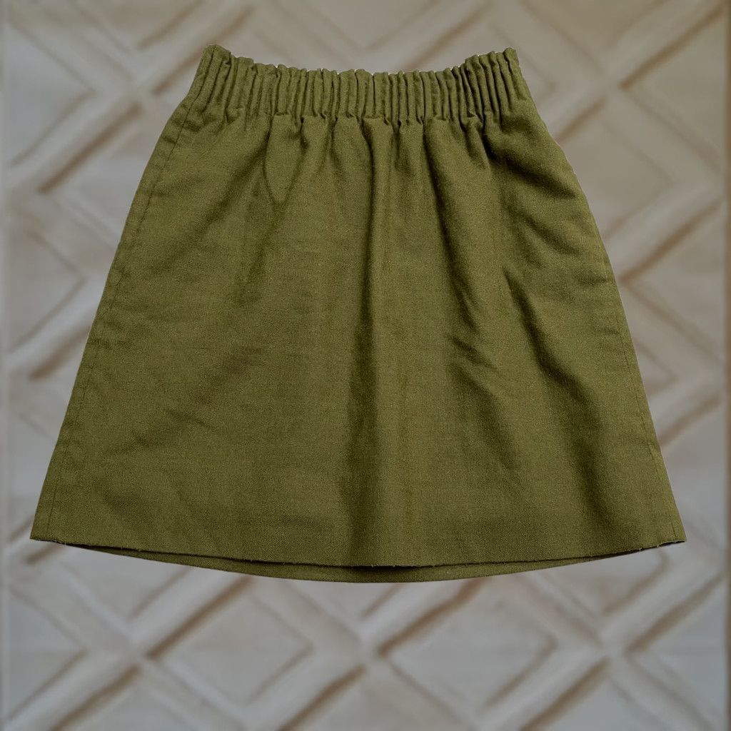 J.Crew J.Crew Wool Blend Pleated Pencil Skirt Womens 0 Green Elastic Waist Lined Pocket Knee Length Solid Vintage No Size 25" / US 0 / IT 36 - 1 Thumbnail