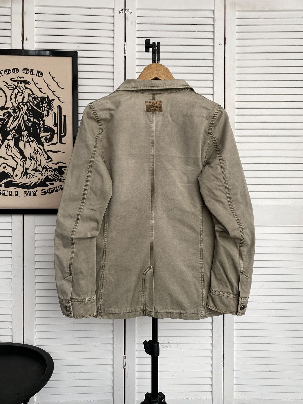 Diesel × Vintage Vintage Diesel Workwear Blazer Jacket Faded Khaki Military Size US S / EU 44-46 / 1 - 2 Thumbnail