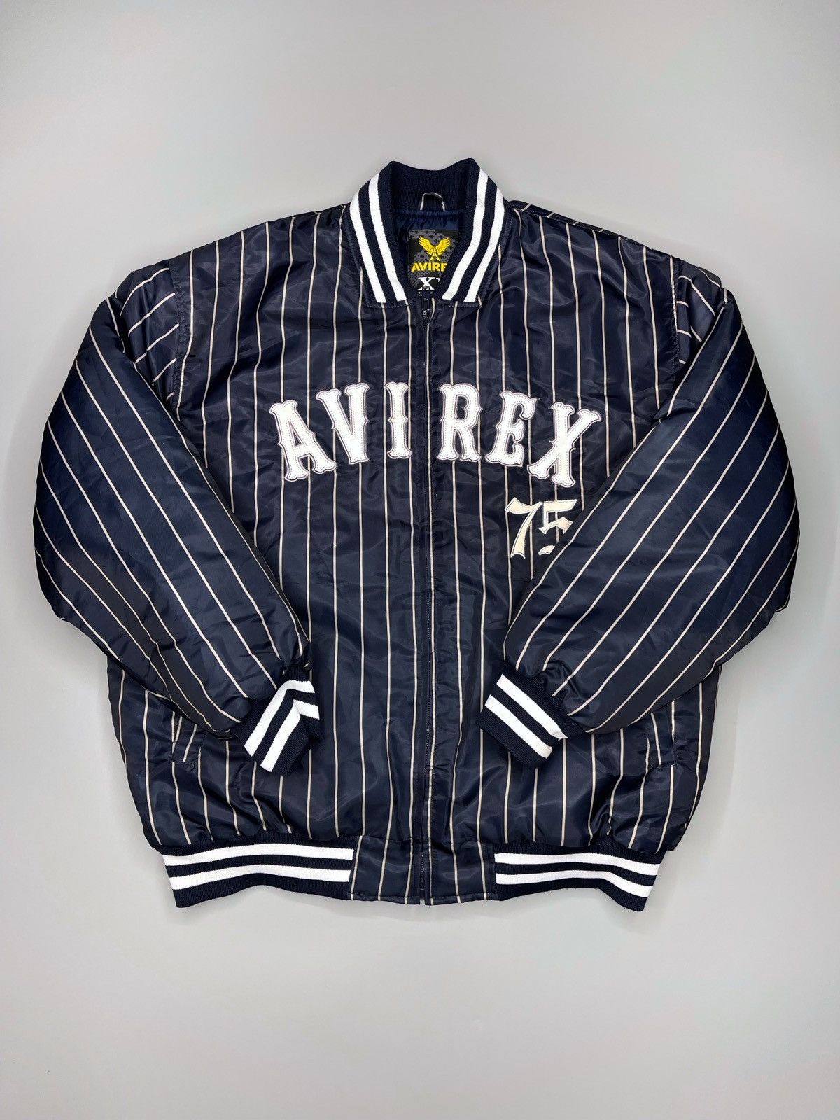 Avirex Vintage Avirex Stripped Bomber Jacket Size US XL / EU 56 / 4 - 1 Thumbnail