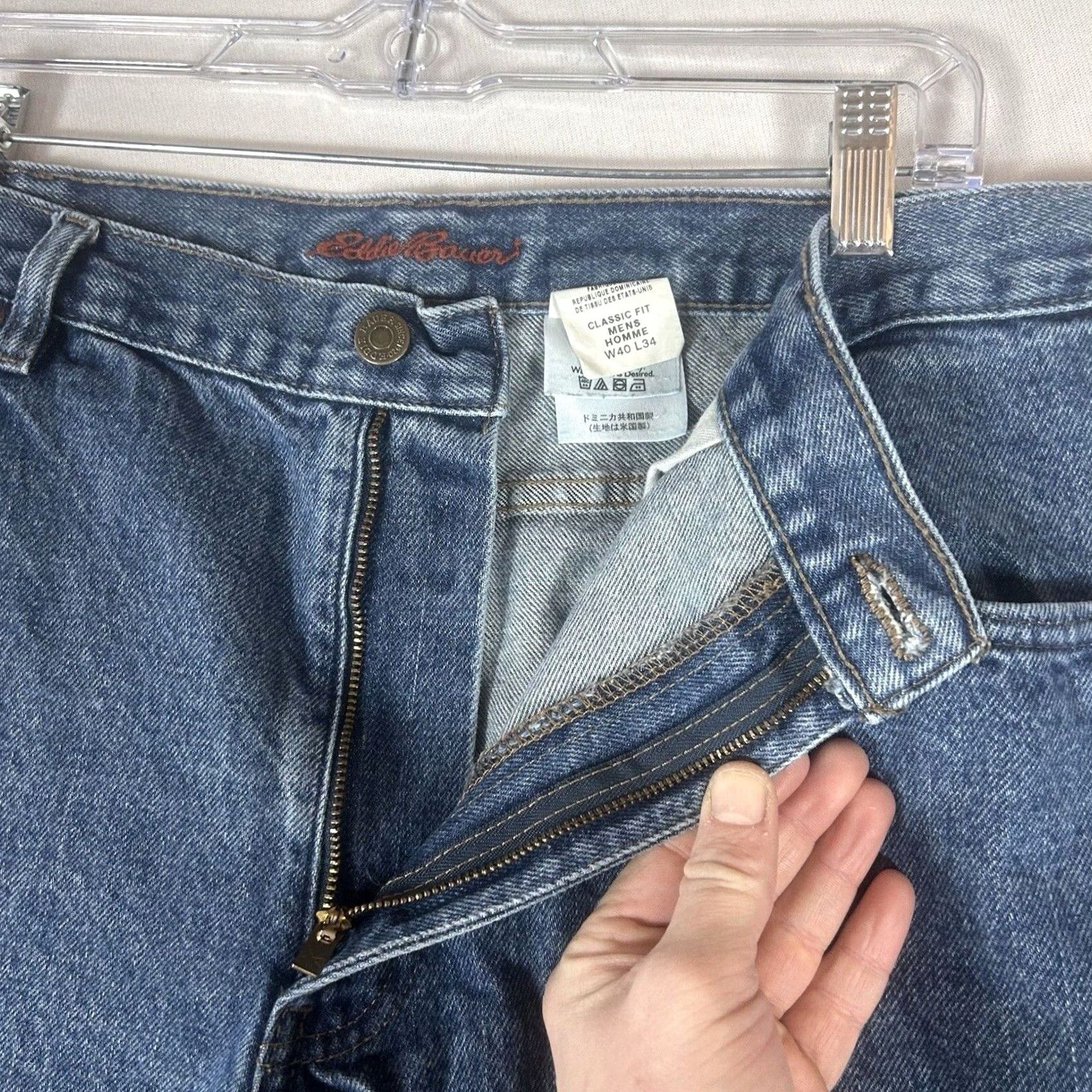 Eddie Bauer Eddie Bauer Jeans Classic Fit Mens 40x34 Blue Premium Denim High Rise 5-Pocket Design Size US 40 / EU 56 - 2 Thumbnail