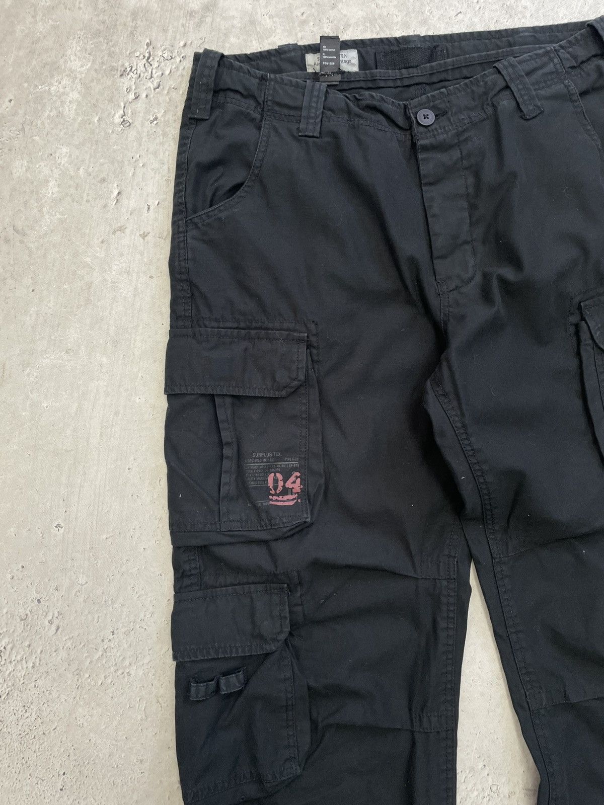 Other rare baggy wide multipocket y2k style cargo pants black Size US 35 - 5 Thumbnail