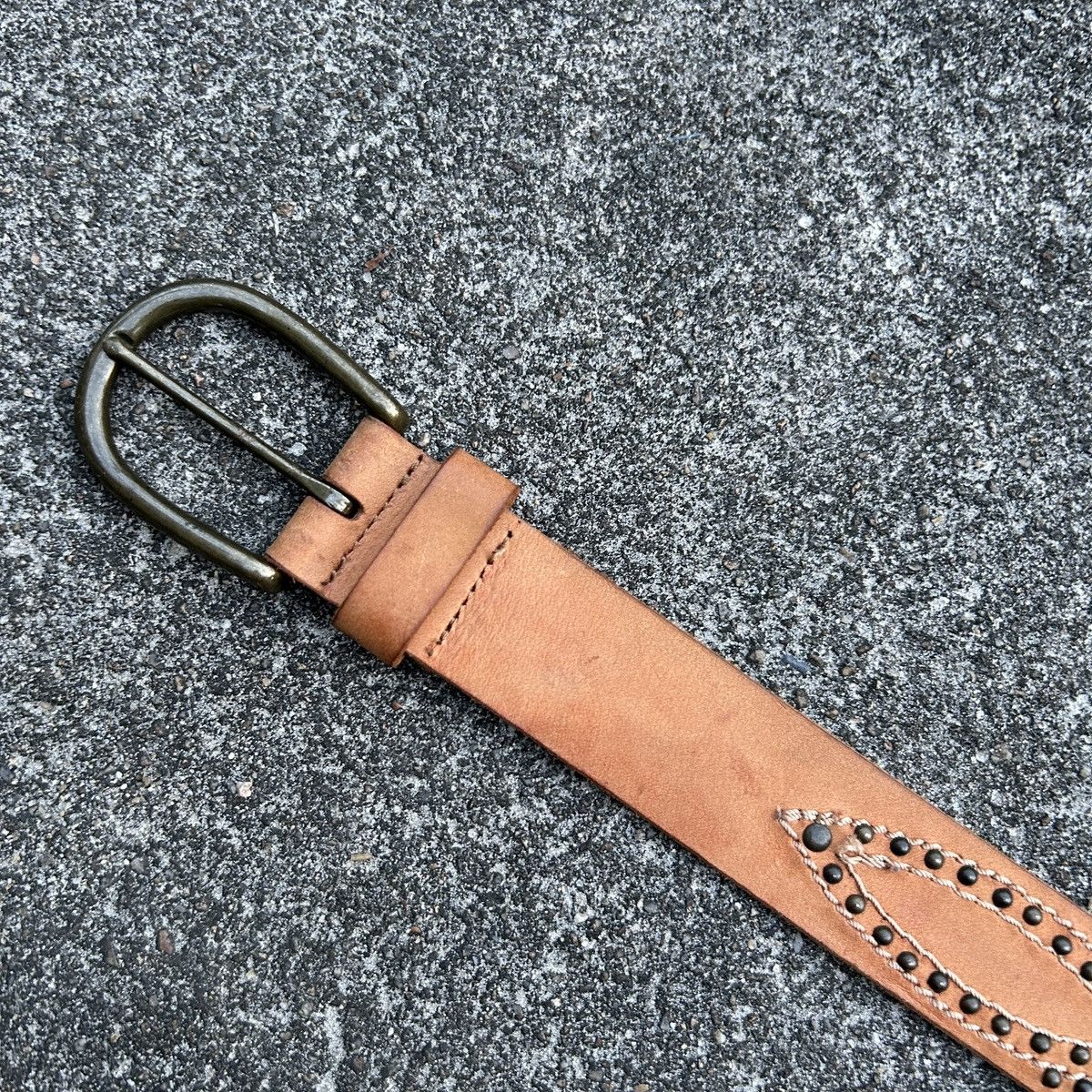 Vintage Vintage studded leather belt (Kapital Style) Size ONE SIZE - 11 Thumbnail