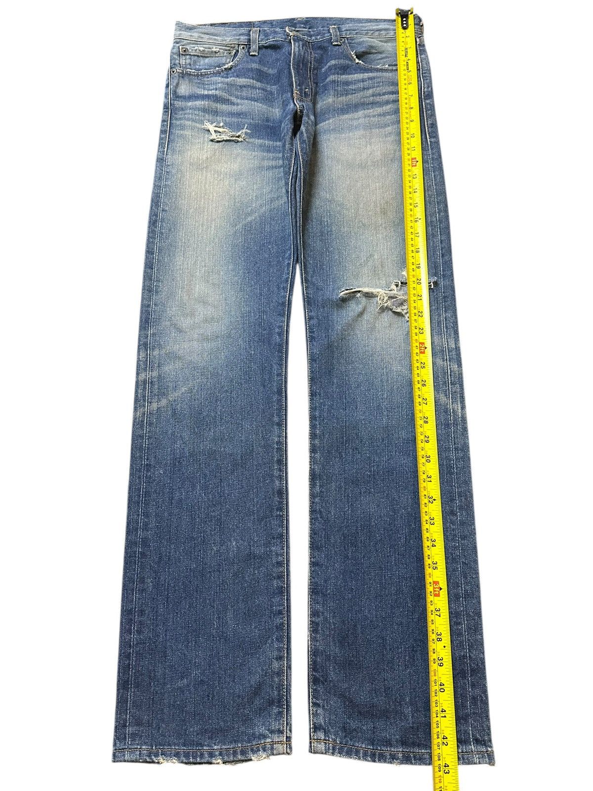 Levi's Vintage Levis 505 Blue Faded Wash Distressed Style Jeans Size US 32 / EU 48 - 12 Thumbnail