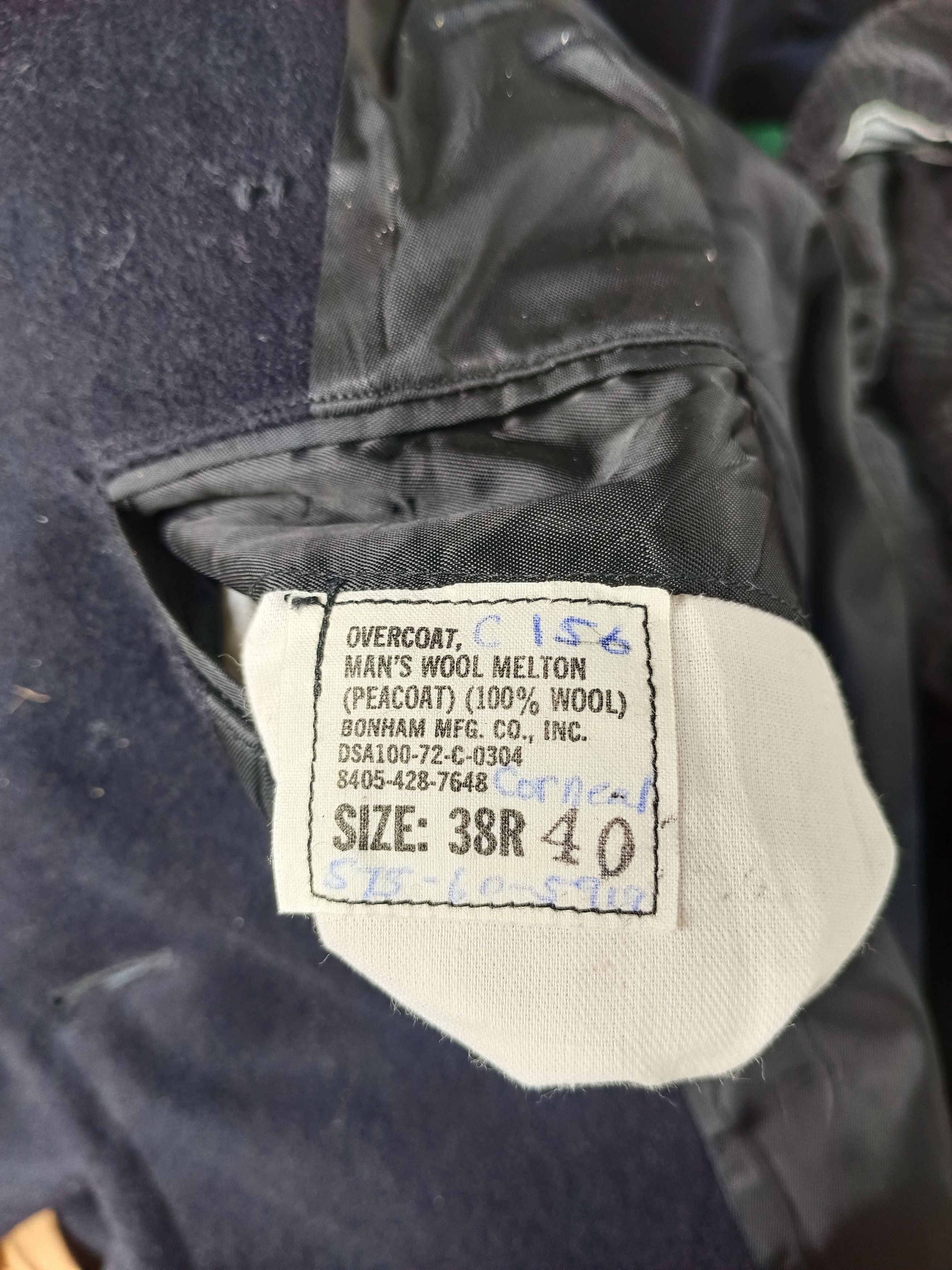 Vintage Vintage US NAVY Kersey Overcoat Men’s Wool Peacoat 38R Size US L / EU 52-54 / 3 - 5 Thumbnail