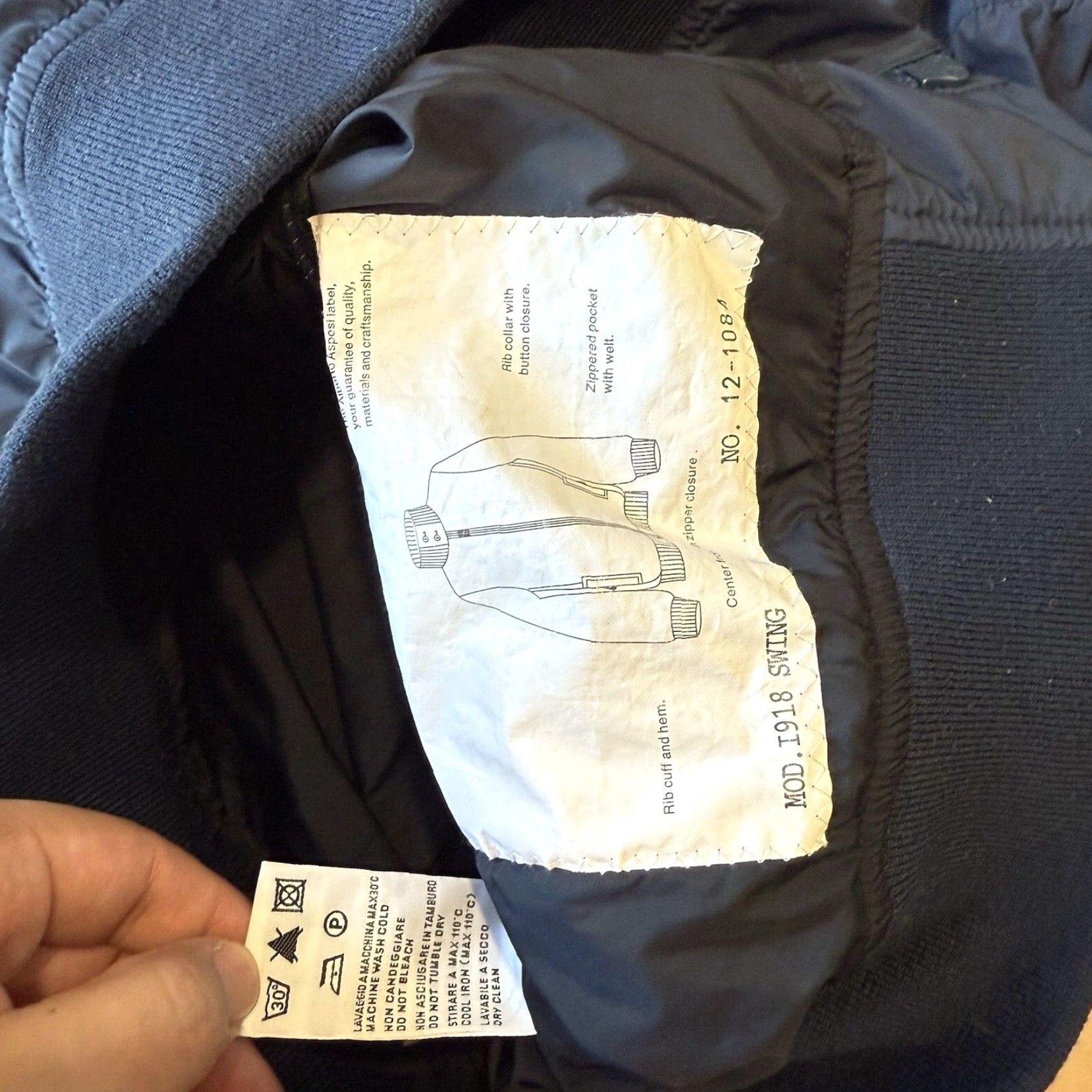 Aspesi Aspesi Swing Jacket S Blue Lightweight Microfiber Nylon Lining Zipper Button Collared Short Jacket Coat Men Vintage No Size US S / EU 44-46 / 1 - 7 Thumbnail