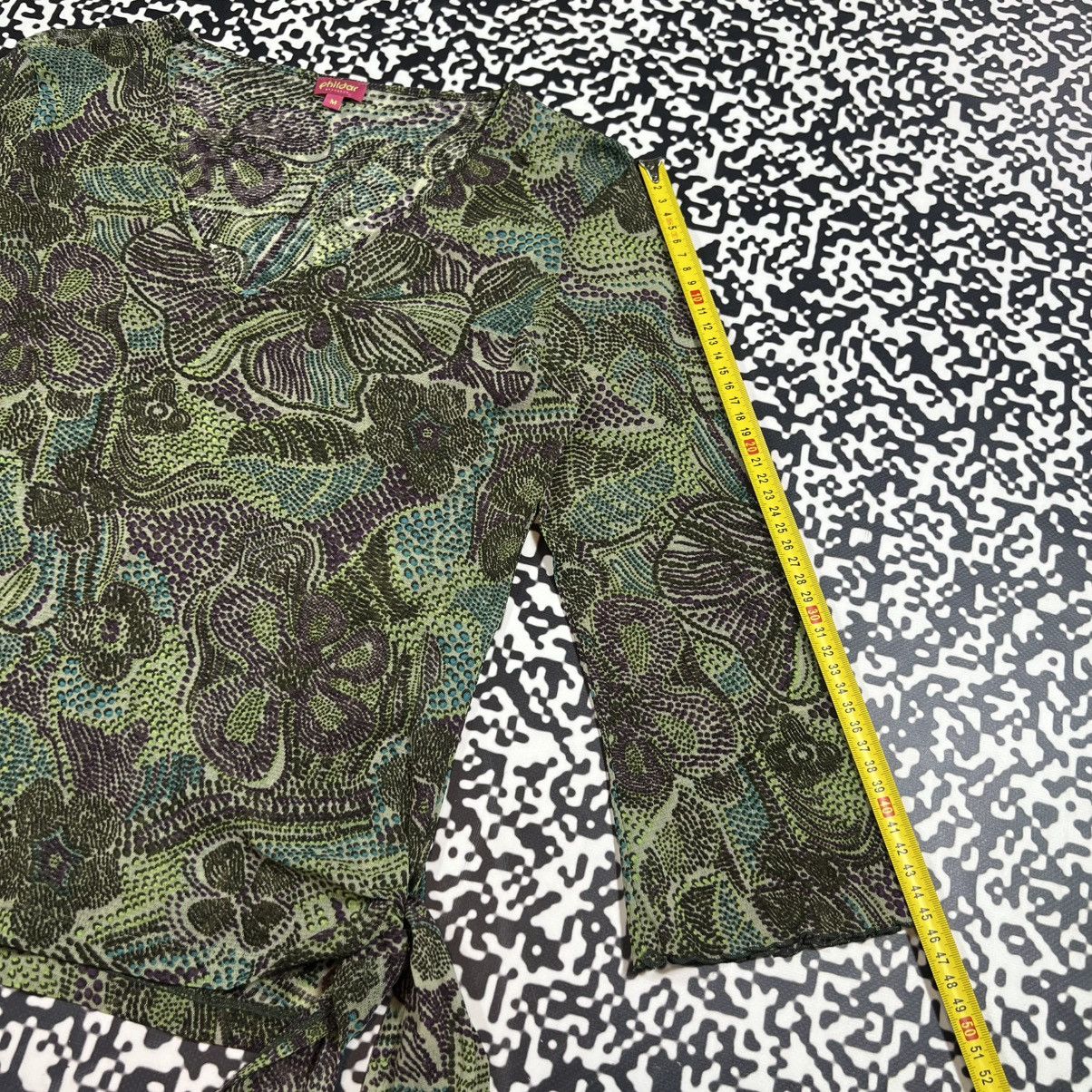 Japanese Brand Vintage Y2K Japanese Floral Mesh Longsleeve Retro 90s Style Size M / US 6-8 / IT 42-44 - 16 Thumbnail