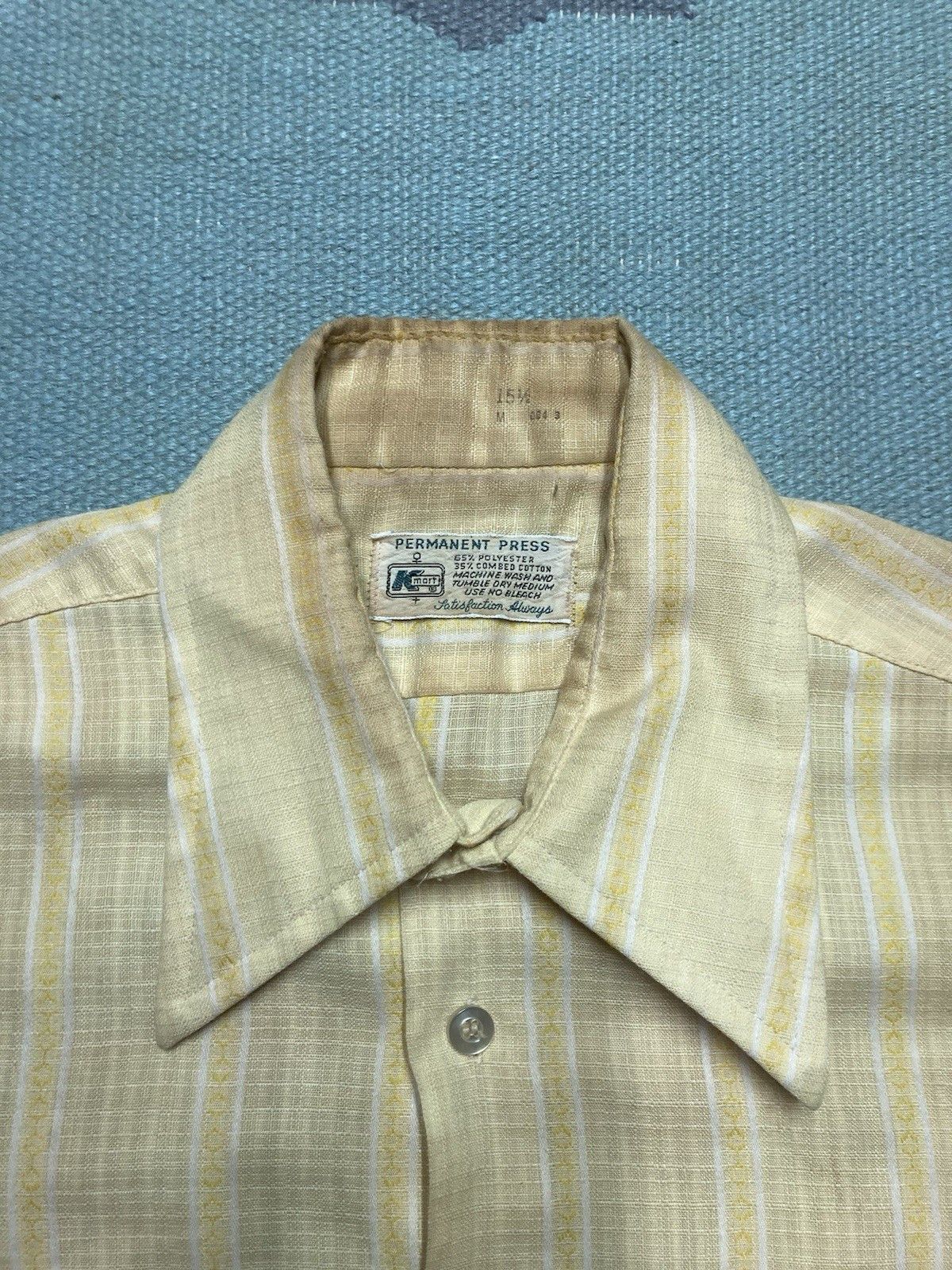 Vintage Vintage 70s button shirt Kmart striped dagger collar medium Size US M / EU 48-50 / 2 - 4 Thumbnail